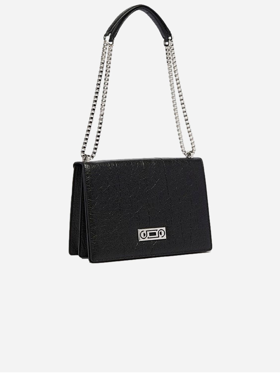 Cristiana Pinatex® Vegan Leather Shoulder Bag - Black Metallic | Eco-Friendly Women's Crossbody Purse for Work, Travel & Everyday Use