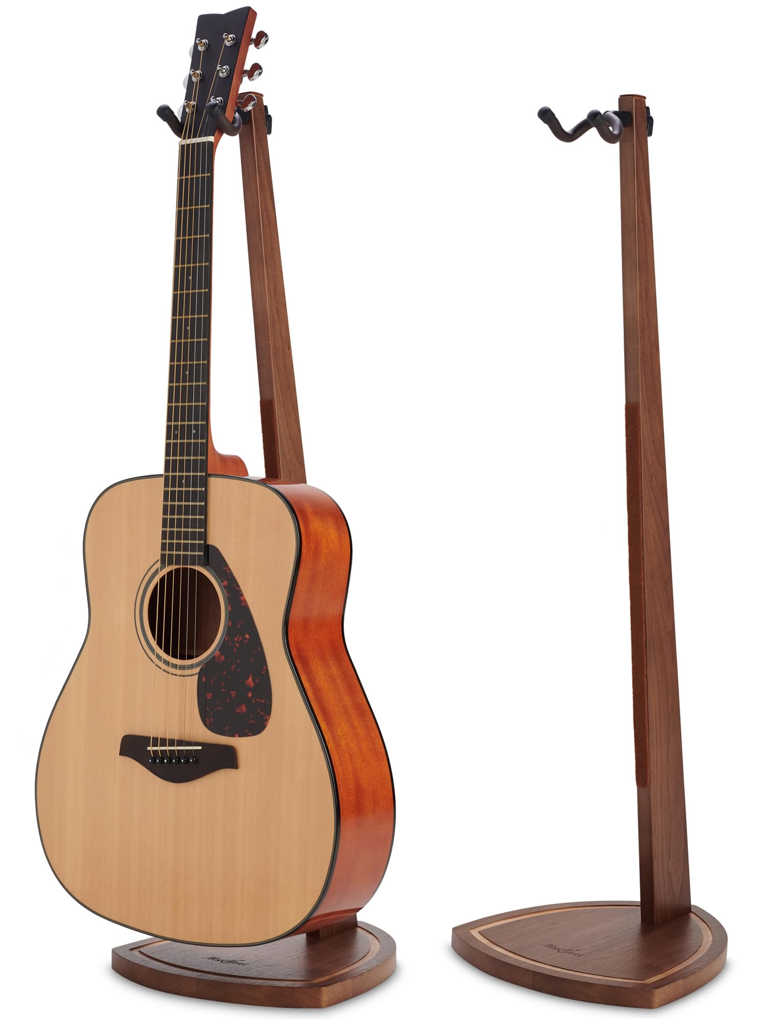Premium Double Guitar Stand - 2 Pack Heavy Duty Wooden Floor Stand for Acoustic & Electric Guitars | Secure Storage for 2 Guitars | Perfect for Home Studios, Stage Performances & Music Practice Sessions