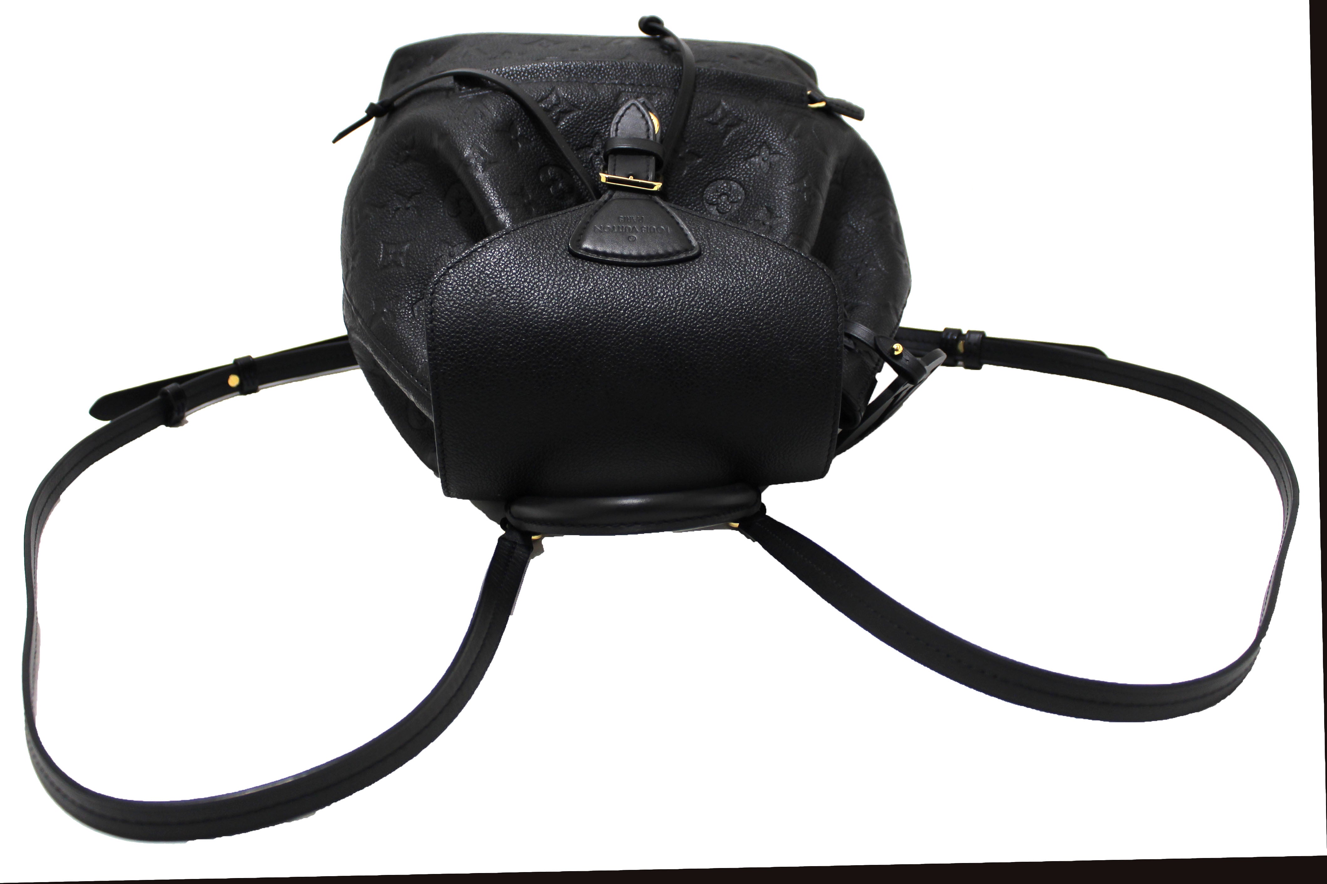 Authentic Louis Vuitton Black Monogram Empreinte Montsouris Backpack - Luxury Designer Backpack for Women, Travel & Everyday Use