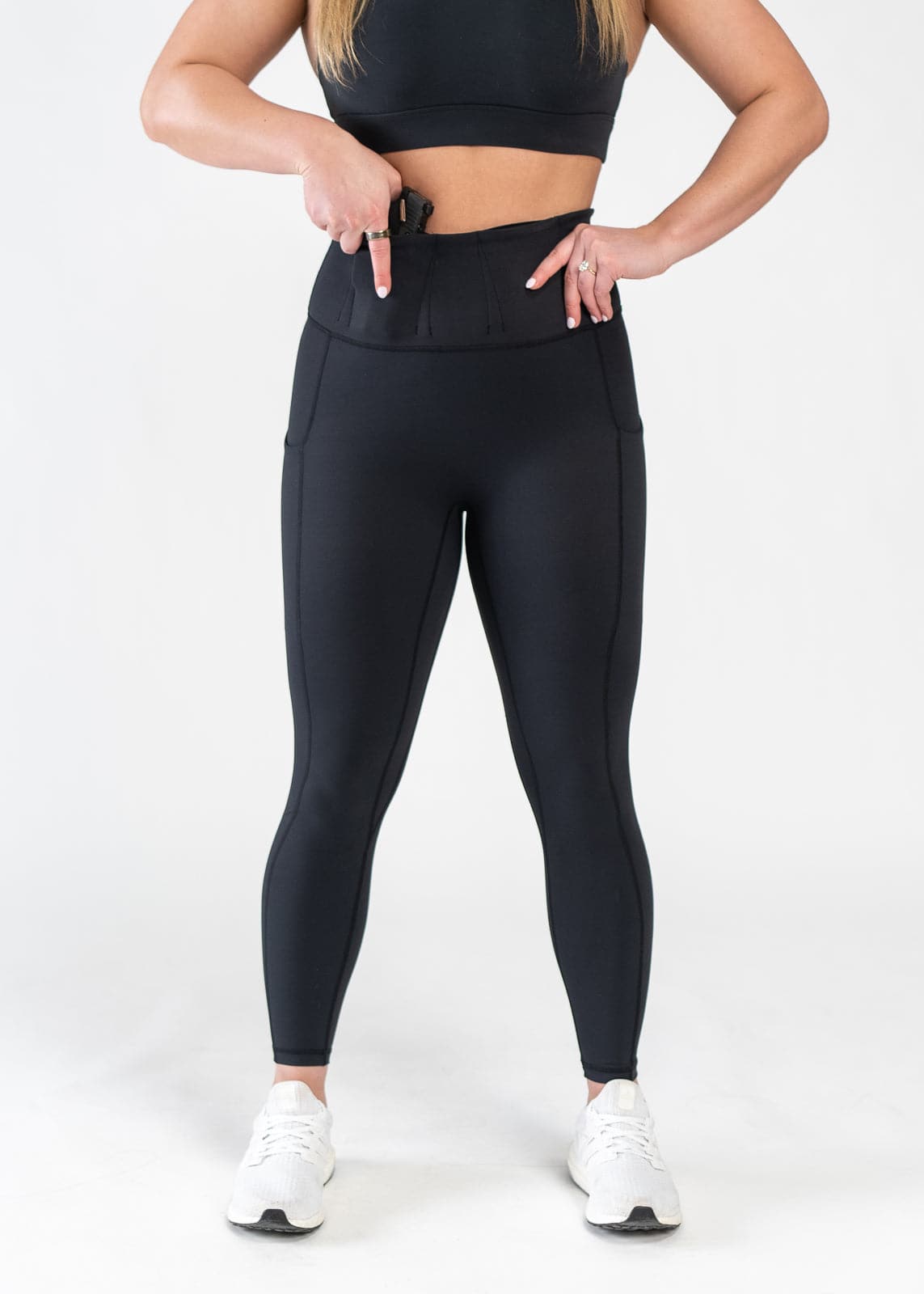 Best Concealed Carry Leggings with Hidden Pockets for Women | Comfortable & Stylish Black Yoga Pants | Perfect for Gym, Running & Everyday Wear