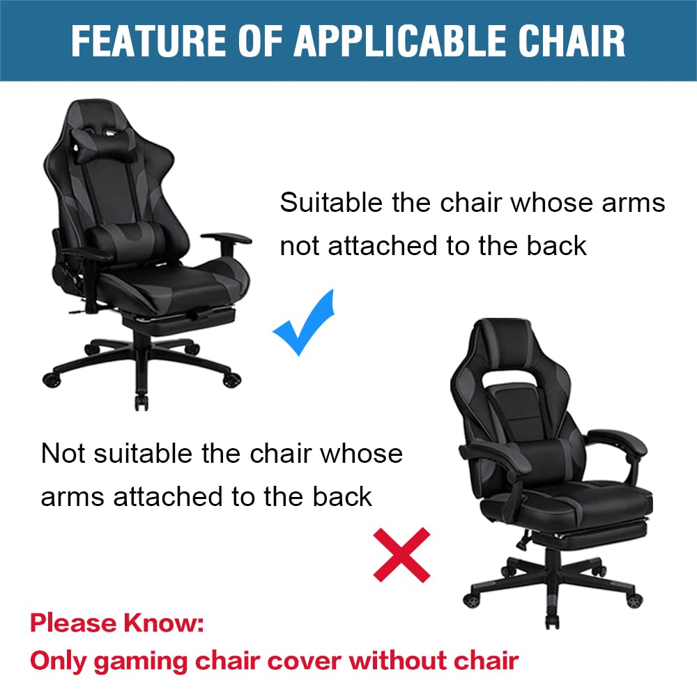 H.VERSAILTEX 2-Piece Stretch Gaming Chair Covers - Breathable Office Chair Slipcovers for Computer Desk, Reclining Racing & Rotating Armchairs - Universal Fit Gamer Chair Protector (Taupe) - Perfect for Home Office, Gaming Setup & Workspace Comfort
