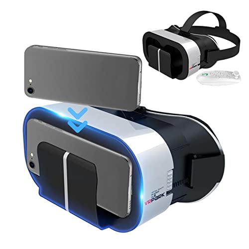 Lunettes de réalité virtuelle + télécommande blanc