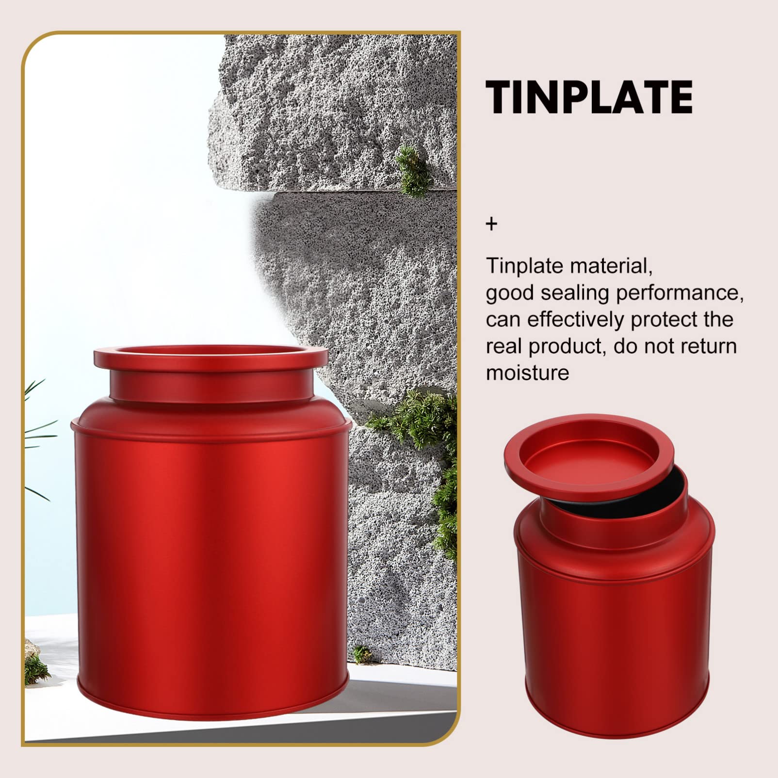 Premium Airtight Tin Tea Canister - Elegant Tinplate Tea Leaves Storage Container for Loose Leaf Tea, Coffee & Herbs | Perfect for Kitchen, Pantry & Tea Gift Sets