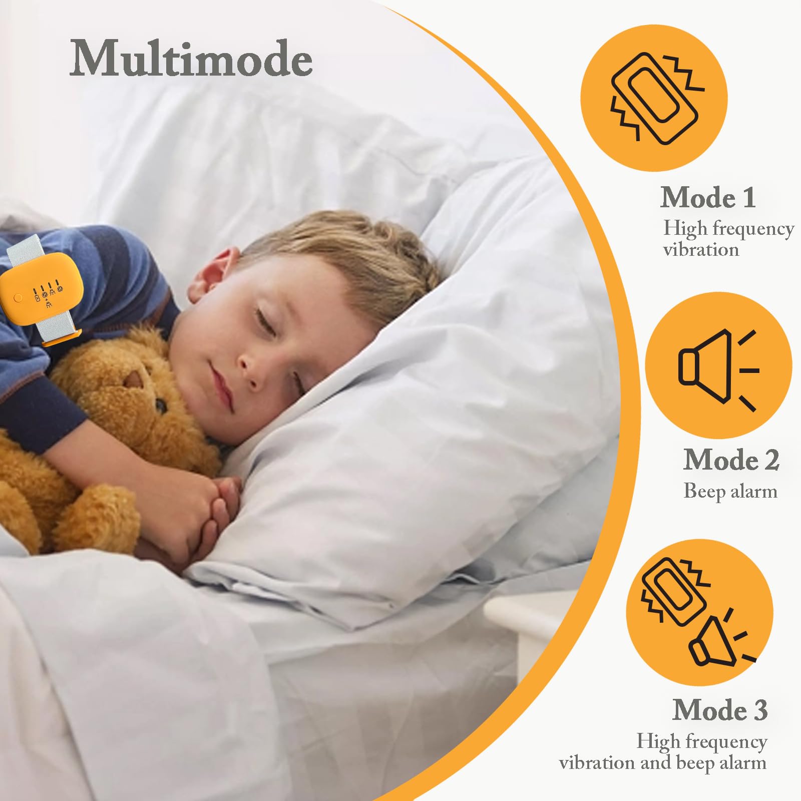 Bedwetting Alarm for Boys and Girls - 3 Mode Pee Alarm for Kids | Potty Training Device for Older Children | Nighttime & Travel Use for Dry Nights
