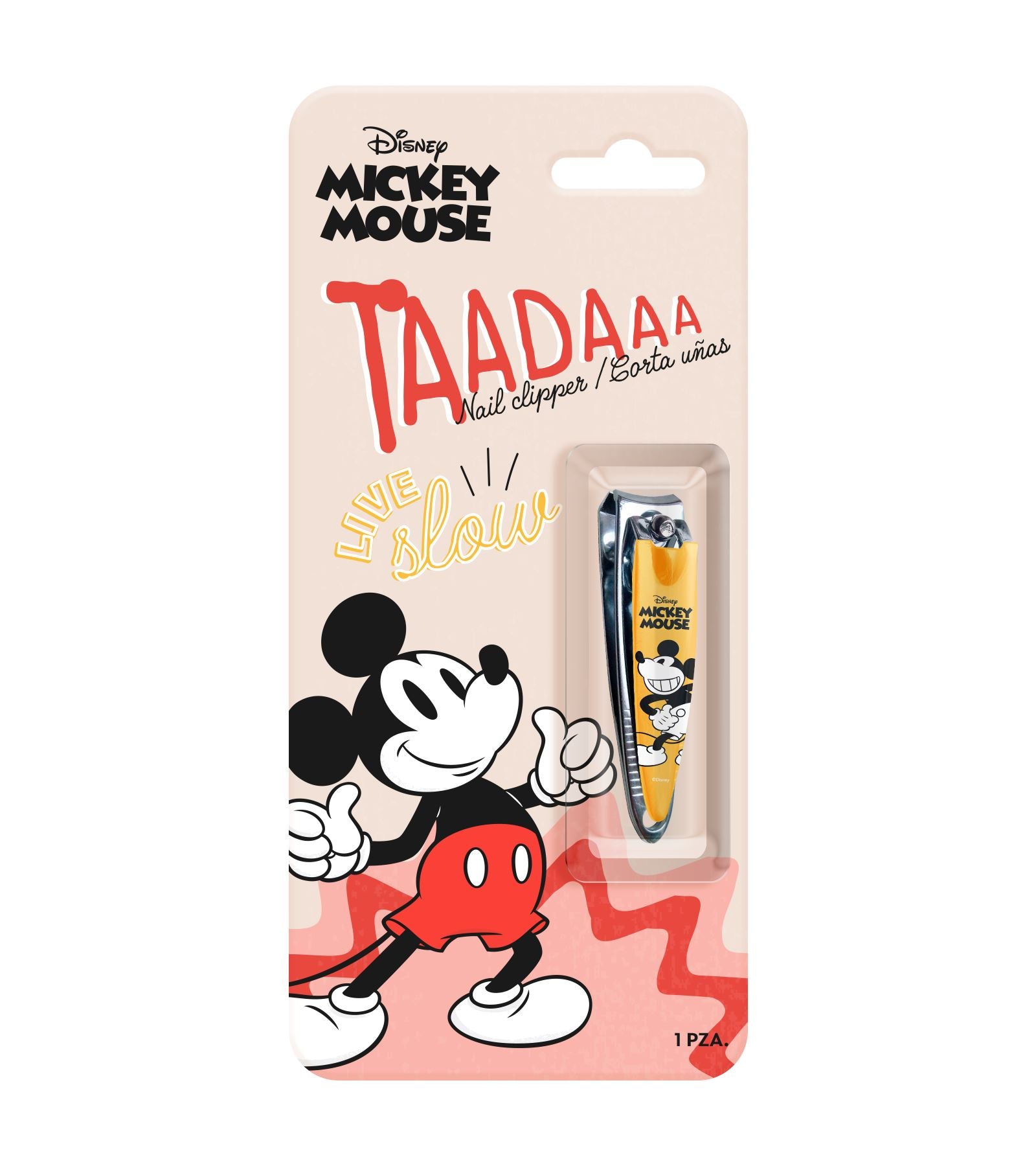 Mickey Mouse Nail Clipper - Stainless Steel Personal Nail Trimmer with Blister Pack for Travel, Home, and Grooming Kit