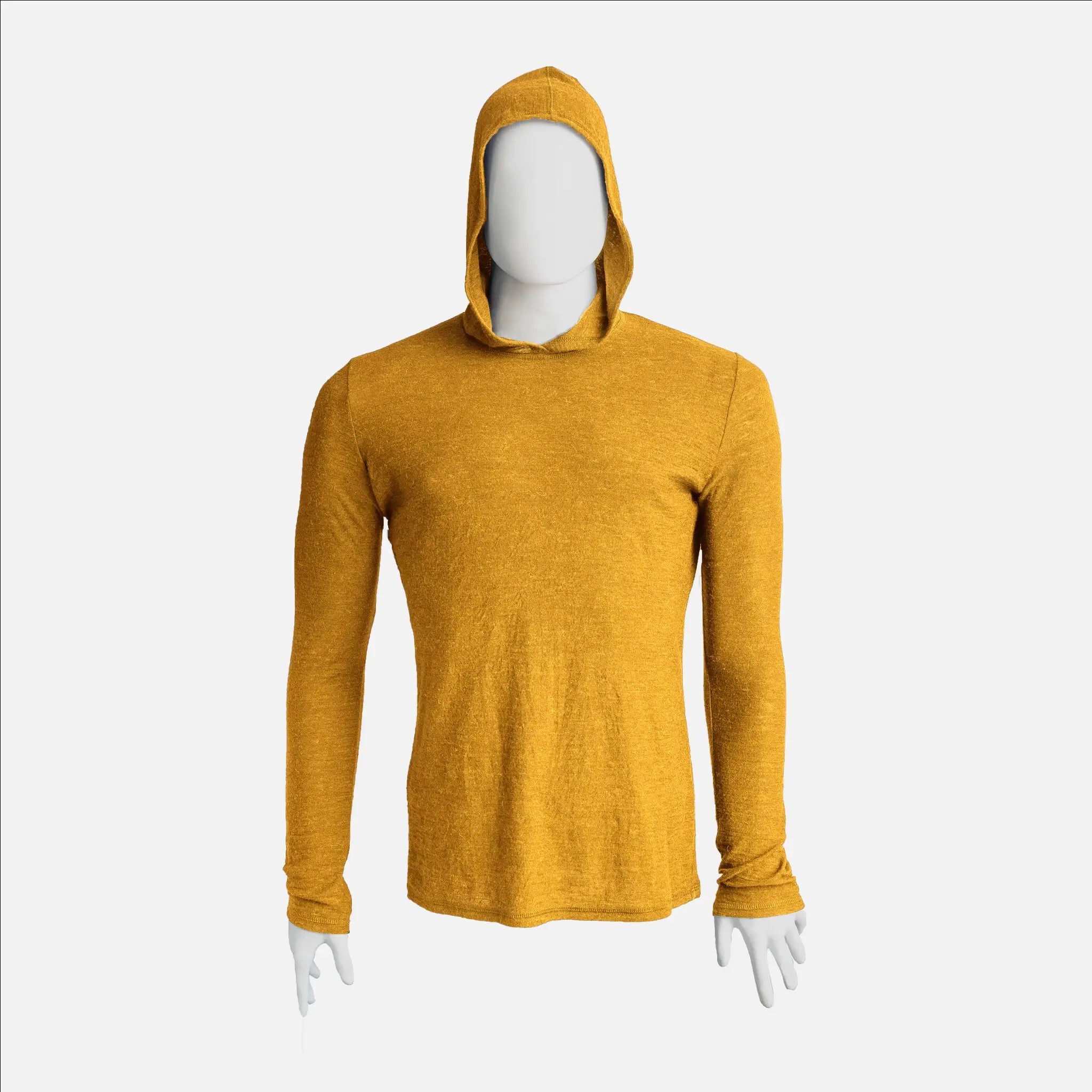 Ultralight Men's Alpaca Wool Sun Hoodie UPF 50+ - 160 GSM Breathable & Moisture-Wicking for Hiking, Camping & Outdoor Adventures