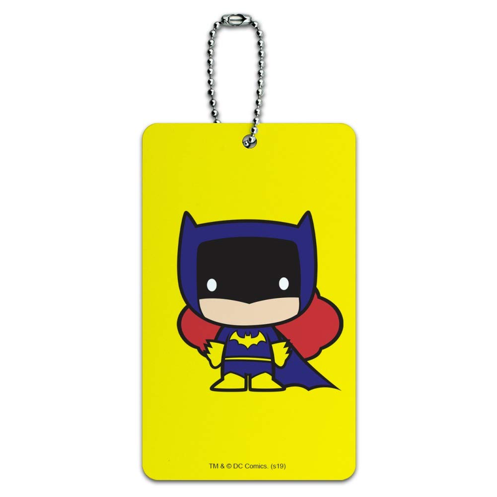 Batman & Batgirl Cute Chibi Character Luggage Tag - Durable Suitcase ID Tag for Travel Bags - Perfect for Carry-Ons, Backpacks & Kids' Luggage Identification