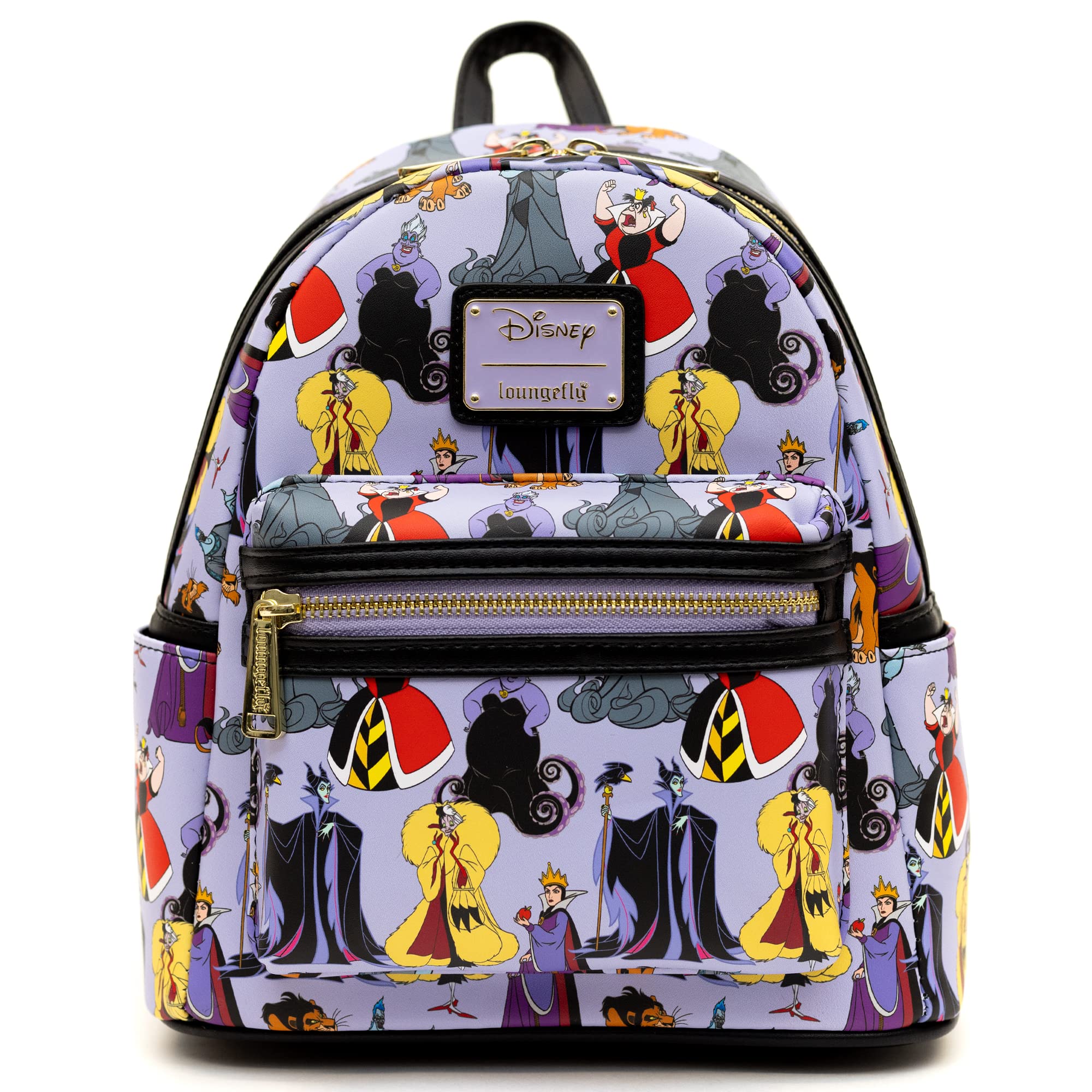 Loungefly Mini Backpack Disney Villains Collection - Maleficent, Ursula, Evil Queen, Scar & Hades - Cute Small Backpack for Cosplay, Disney Parks & Everyday Use