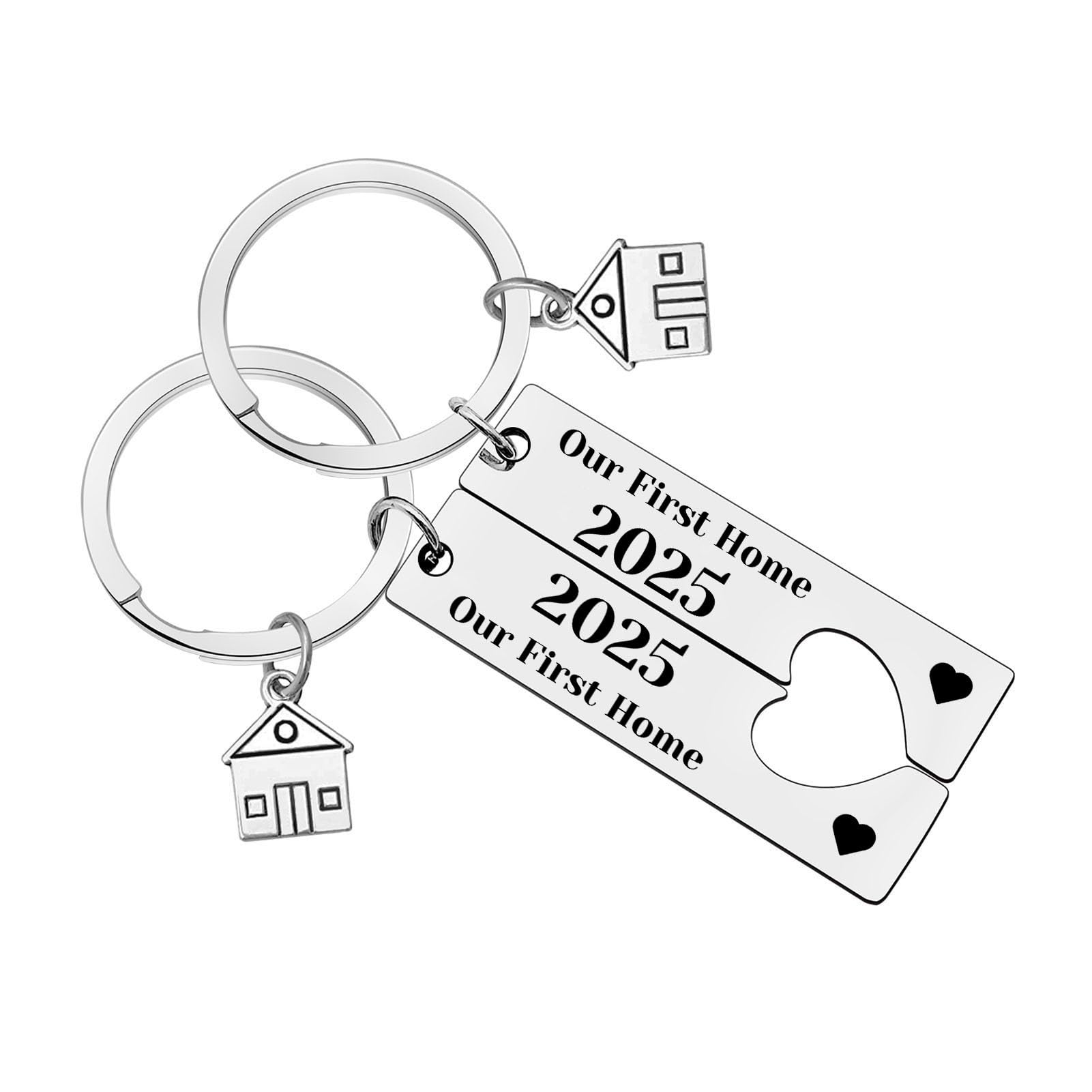 Our First Home Keychain - New Home Keychain for Couples & Friends - Thoughtful Housewarming Gift for New Homeowners - Perfect for Housewarming Parties & New Home Celebrations