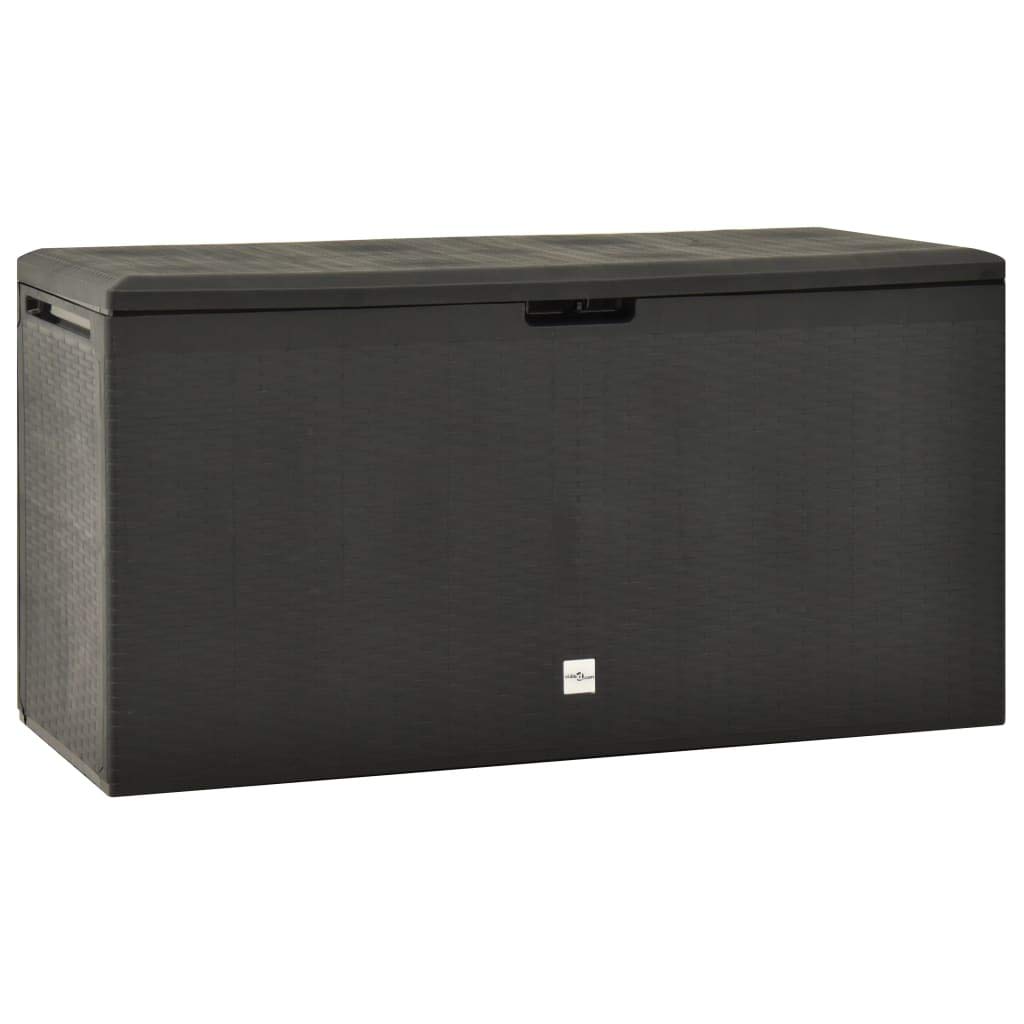 Large 44.9x18.5x23.6 Inch Weatherproof Deck Storage Box for Patio Furniture, Garden Tools & Pool Toys - Anthracite Gray Outdoor Organization Solution for Backyard, Porch and Poolside Storage