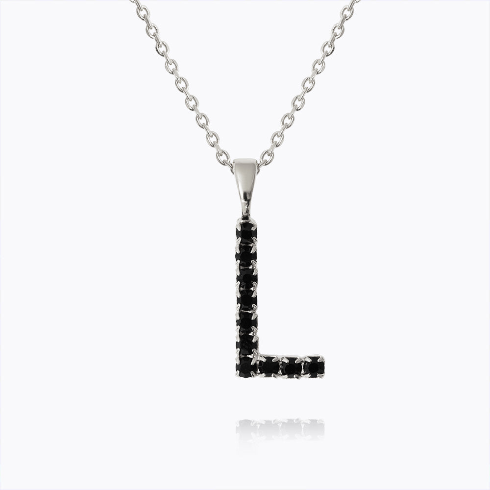 Mini Letter Necklace - Personalized Initial Pendant in Black for Women | Perfect for Gifts, Everyday Wear & Special Occasions