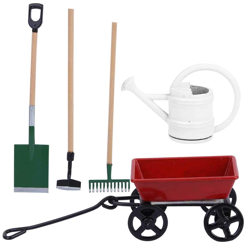 1/12 Scale Miniature Gardening Tools Set - Agatige Dollhouse Garden Accessories for Model House & Fairy Garden Decor | Perfect for DIY Mini Gardens, Terrariums & Fairy Tale Displays