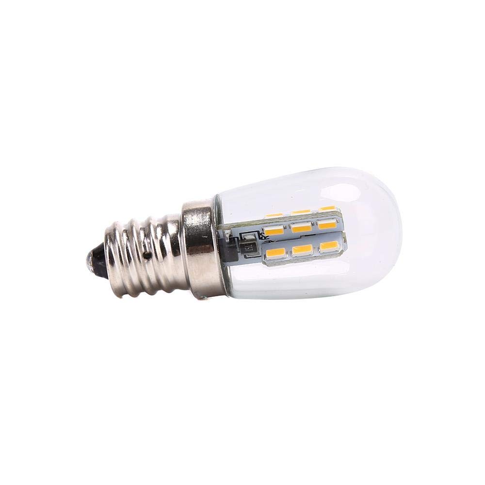 E12 LED Light Bulb 220V - High Brightness Warm White Glass Shade Bulb for Sewing Machine, Refrigerator, Chandelier & Home Decor Lighting