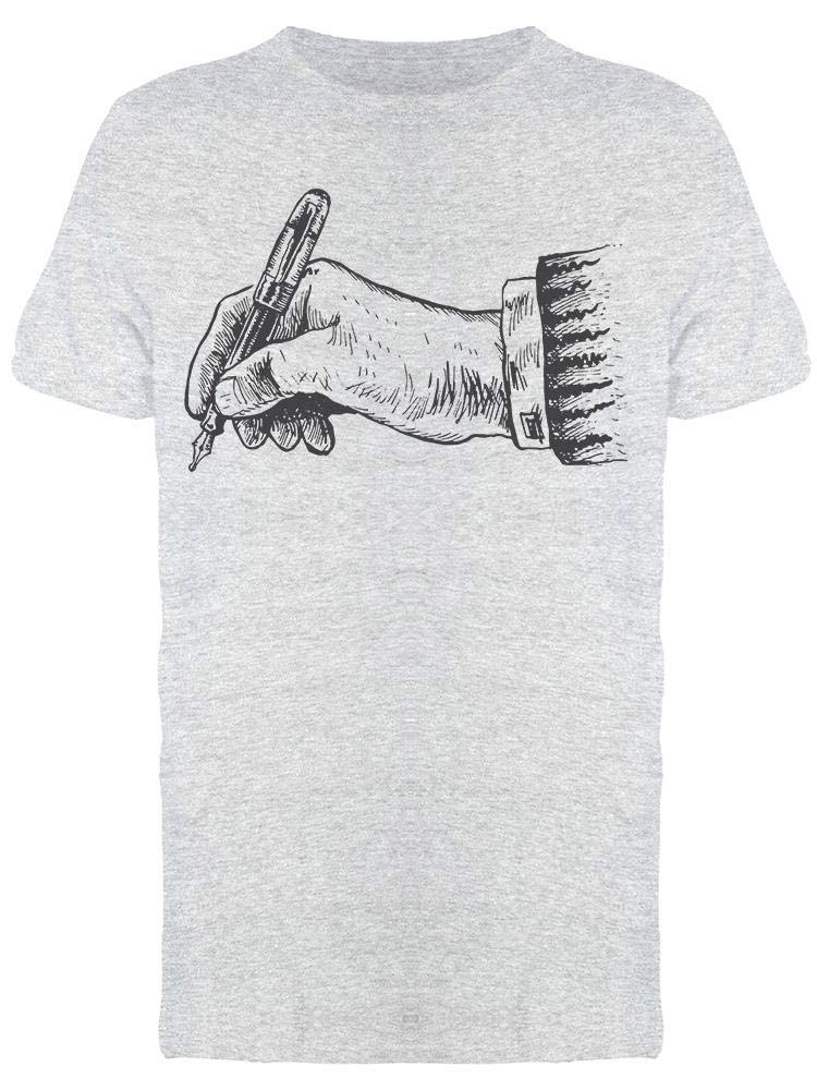Linear Sketch Hand Writing T-Shirt for Men - Trendy Graphic Tee for Casual Wear, Street Style & Everyday Outfits