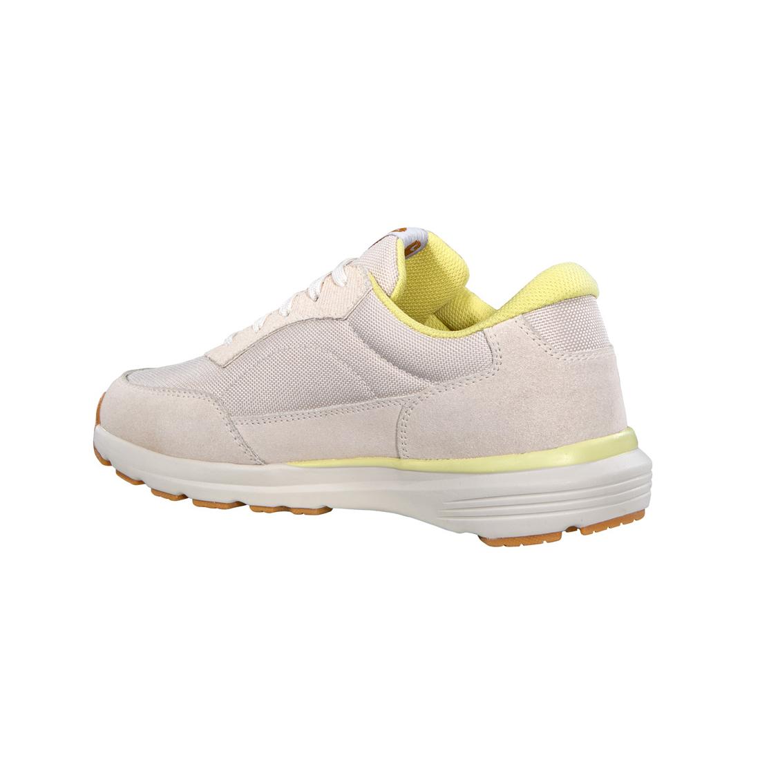 Greenfield Women's ESD Soft Toe Sneakers - White & Yellow Anti-Static Work Shoes for Electronics, Cleanrooms & Industrial Safety