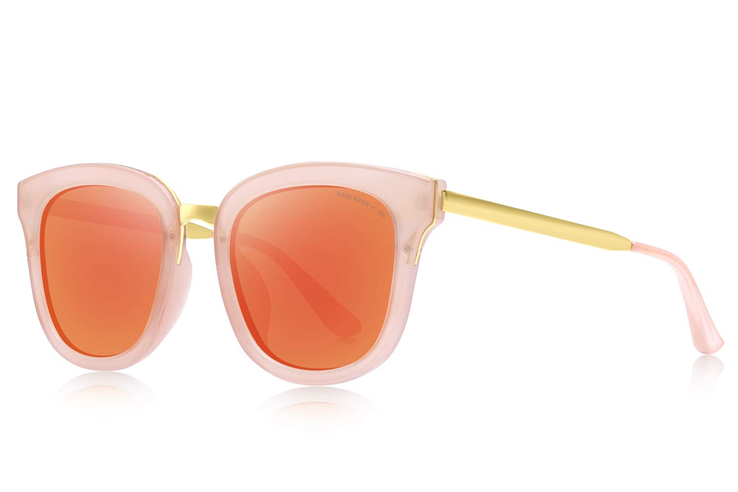 MERRY'S Women's Cat Eye Polarized Sunglasses with Metal Temple - UV Protection, Fashionable & Lightweight S6082 - Perfect for Driving, Beach, and Outdoor Activities