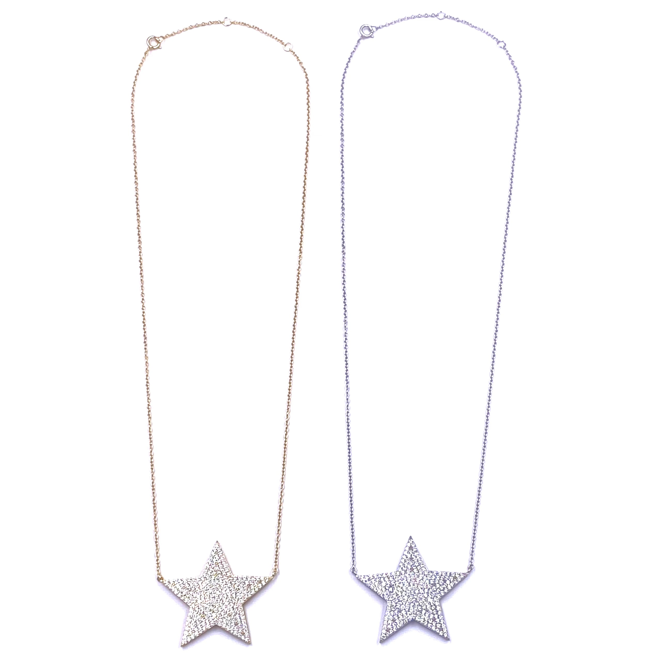 Ashley Gold Sterling Silver Large CZ Star Pendant Necklace for Women - Elegant Layering Jewelry for Parties, Date Night & Special Occasions