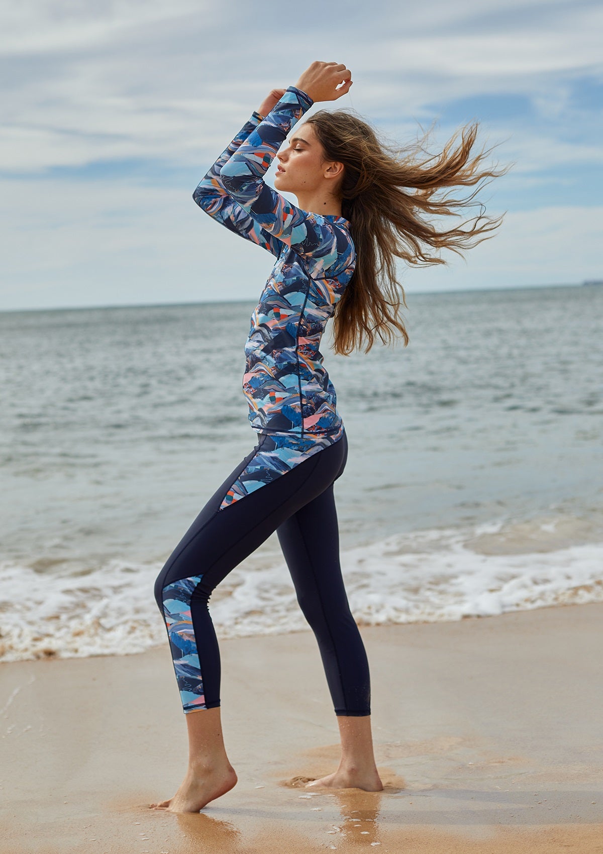 Axesea High Waist Surf Leggings - Quick-Dry Yoga Pants for Women, UPF 50+ Sun Protection, Comfortable Workout & Beachwear - Perfect for Surfing, Yoga, Running and Outdoor Activities