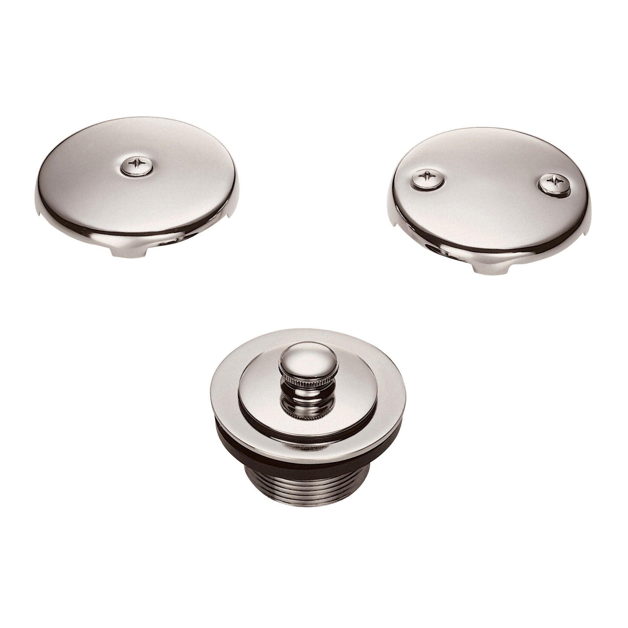 Danze Brushed Nickel Lift & Turn Bathtub Drain and Overflow Cover Plate Kit - Durable Bathroom Hardware for Easy Drainage & Overflow Protection