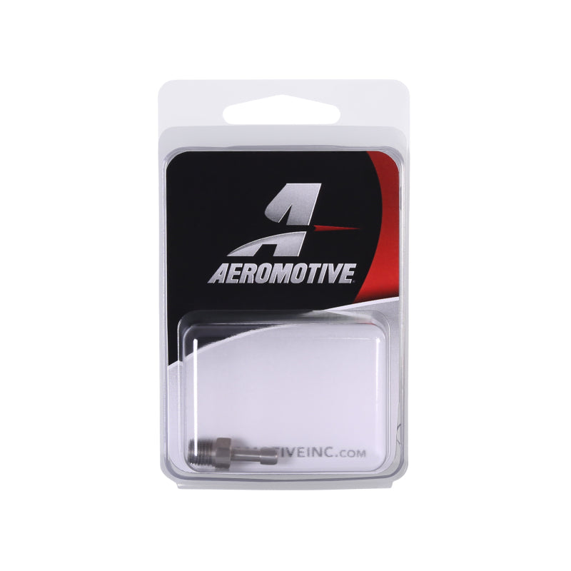 Aeromotive 1/16in NPT to 5/32in Hose Barb Stainless Steel Vacuum Boost Fitting - Perfect for Turbocharged & Supercharged Performance Vehicles