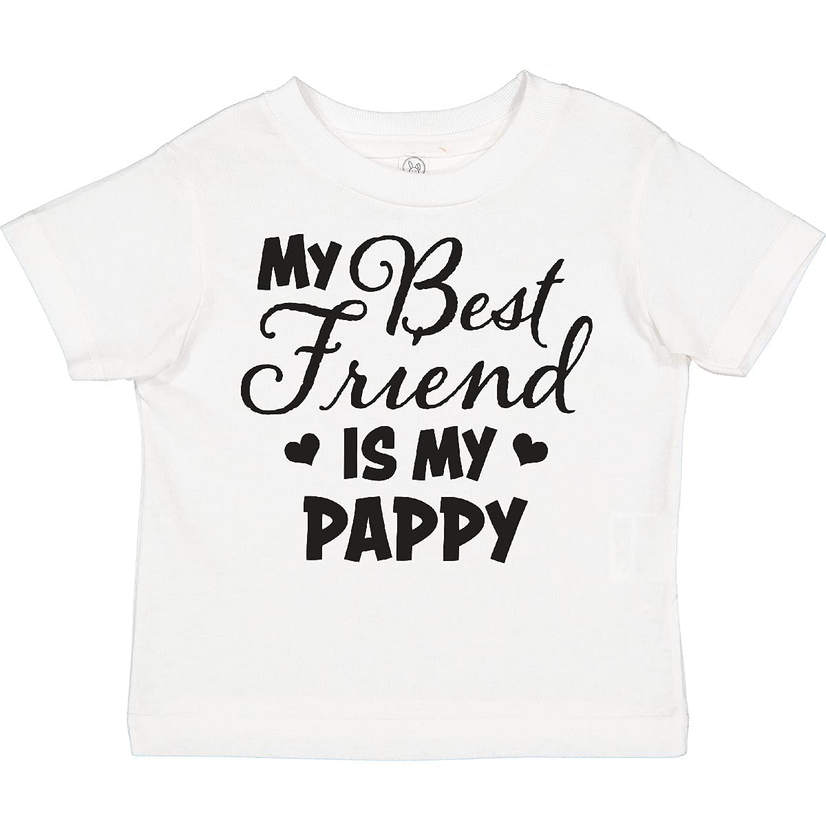 My Best Friend is My Pappy Heart Design Toddler T-Shirt for Family Outings and Playdates