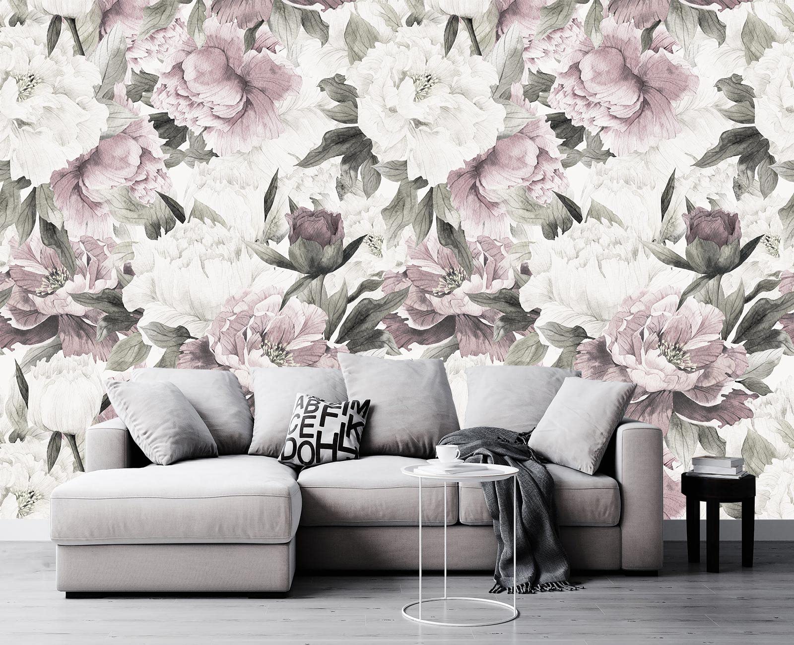 Vintage Purple Pink Rose Wallpaper Mural - 158