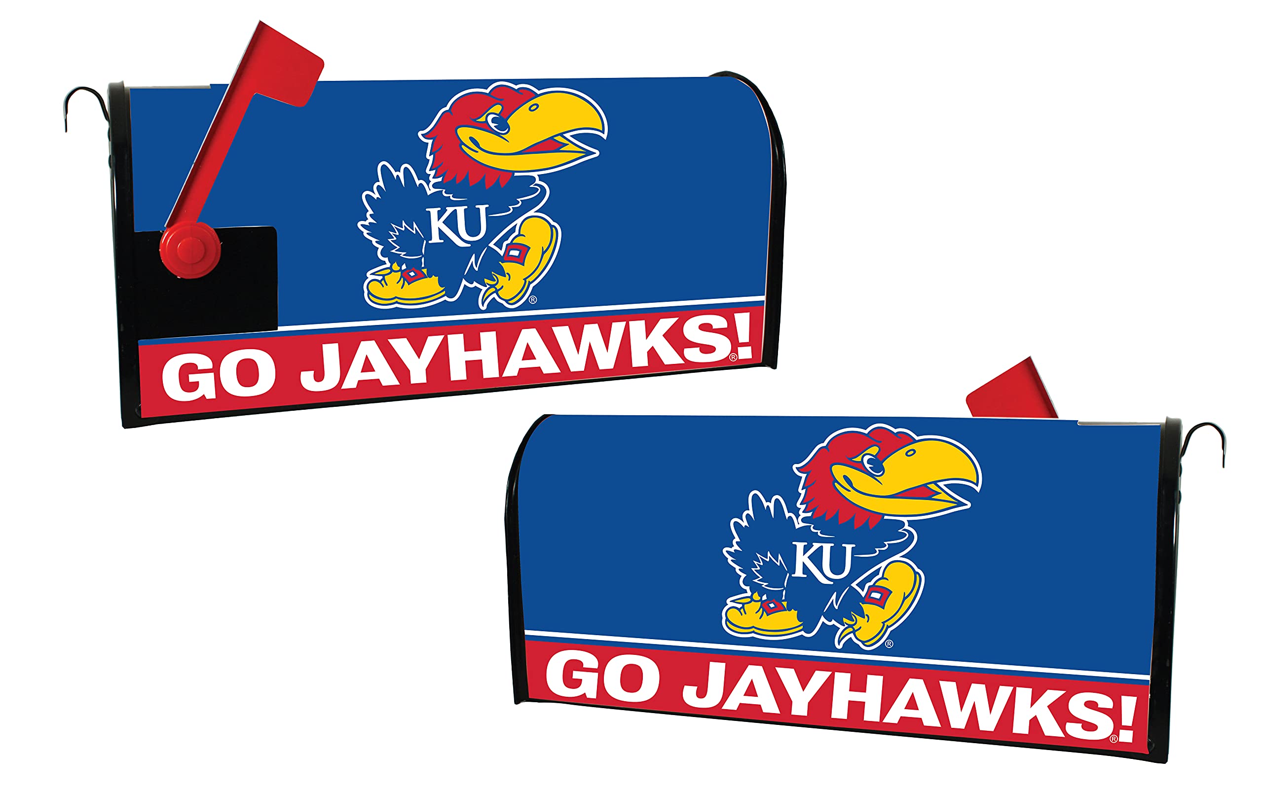 Kansas Jayhawks Officially Licensed Mailbox Cover - 2021 Collegiate Design by R&R Imports | Perfect for KU Fans & Home Decor