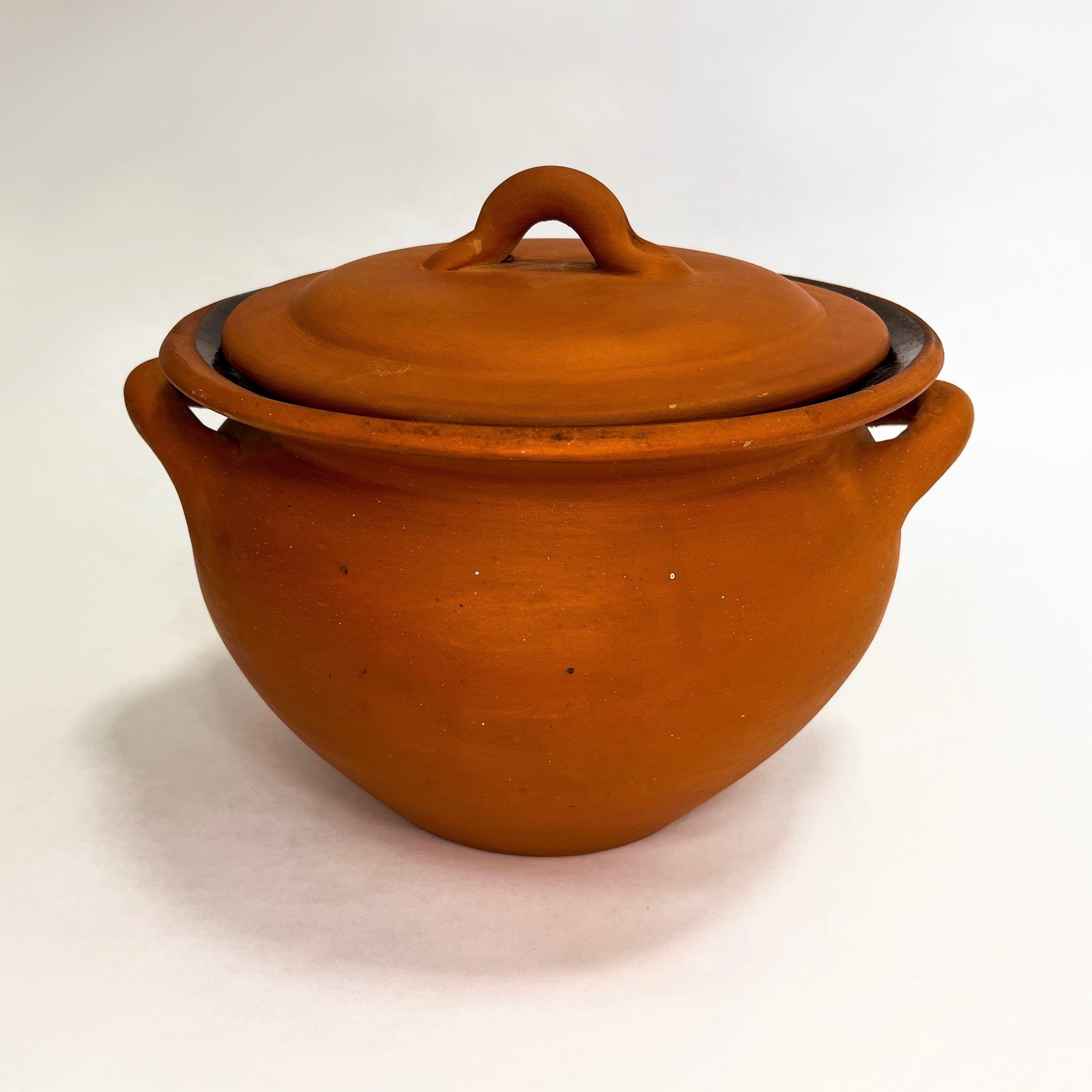 Egyptian Terra Cotta Bean Pot 4.5 Quart - Traditional Clay Cooking Pot for Beans, Stews & Slow Cooking - Perfect for Authentic Mediterranean & Middle Eastern Recipes