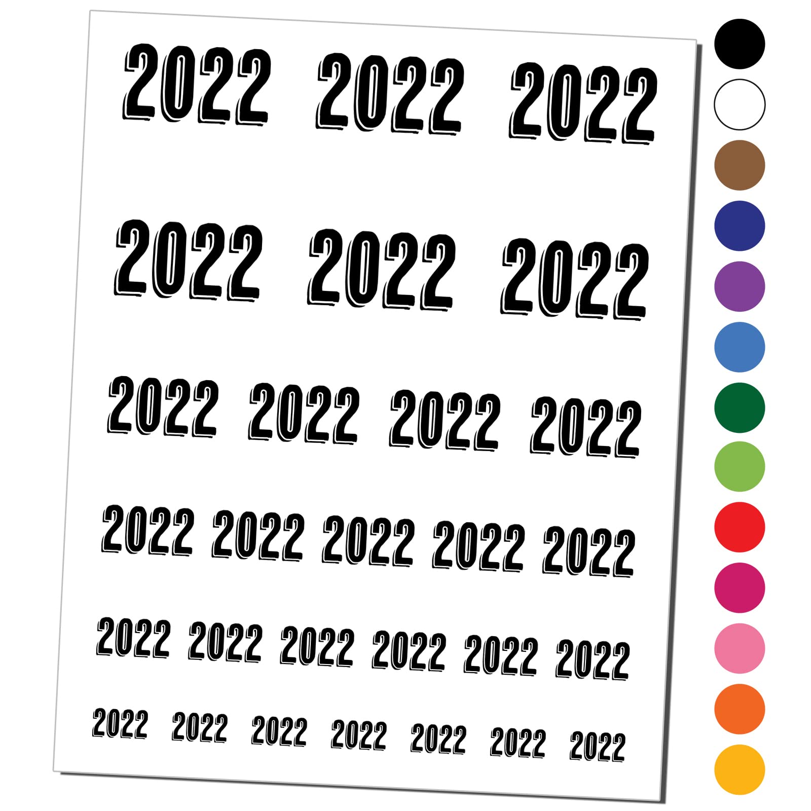 2022 Graduation Temporary Tattoos - Waterproof Fake Body Art Set for Graduates (Black, One Sheet) - Perfect for Graduation Parties, Photo Shoots & Celebrations