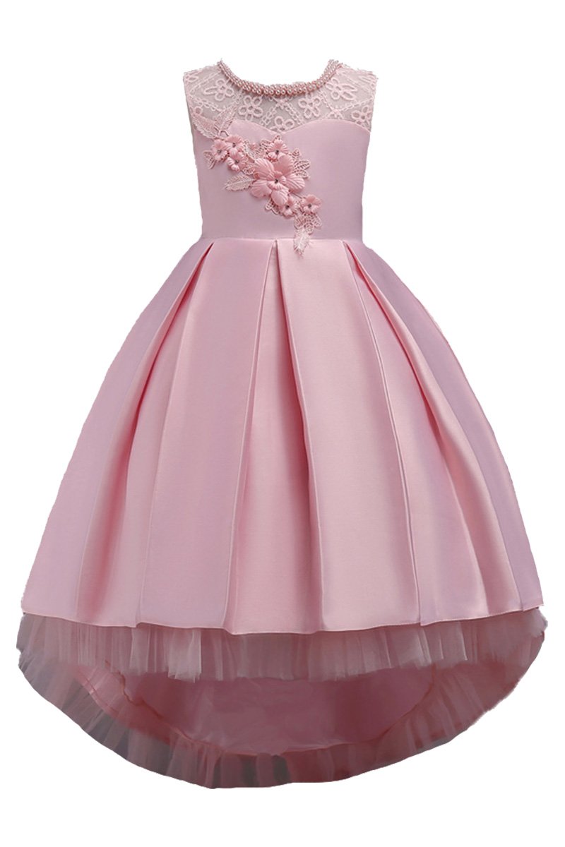 YMING Girls Lace Tutu Wedding Dress for Party & Prom