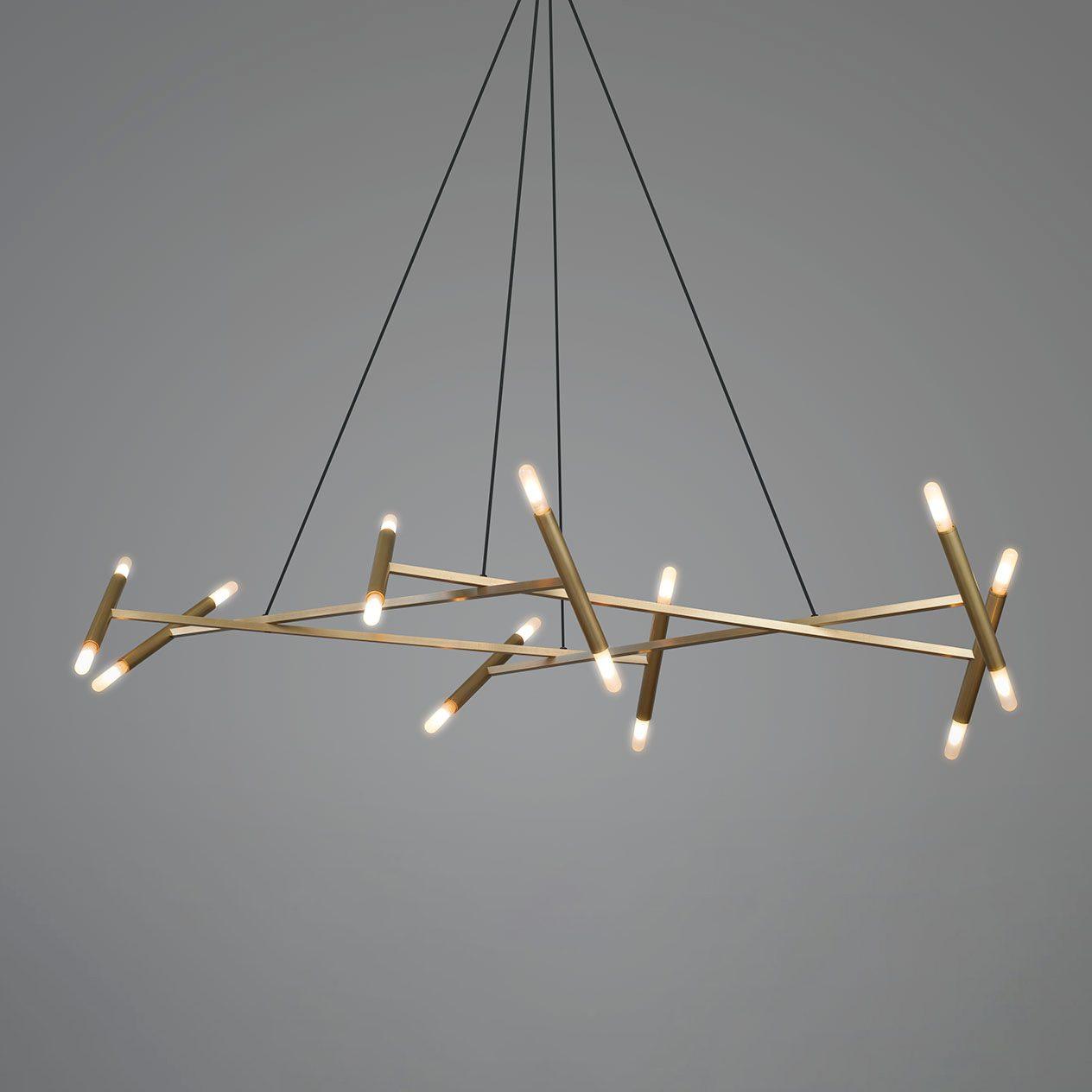 Elegant Le Diamant Crystal Chandelier - Luxury Ceiling Light Fixture for Dining Room, Living Room & Bedroom Decor
