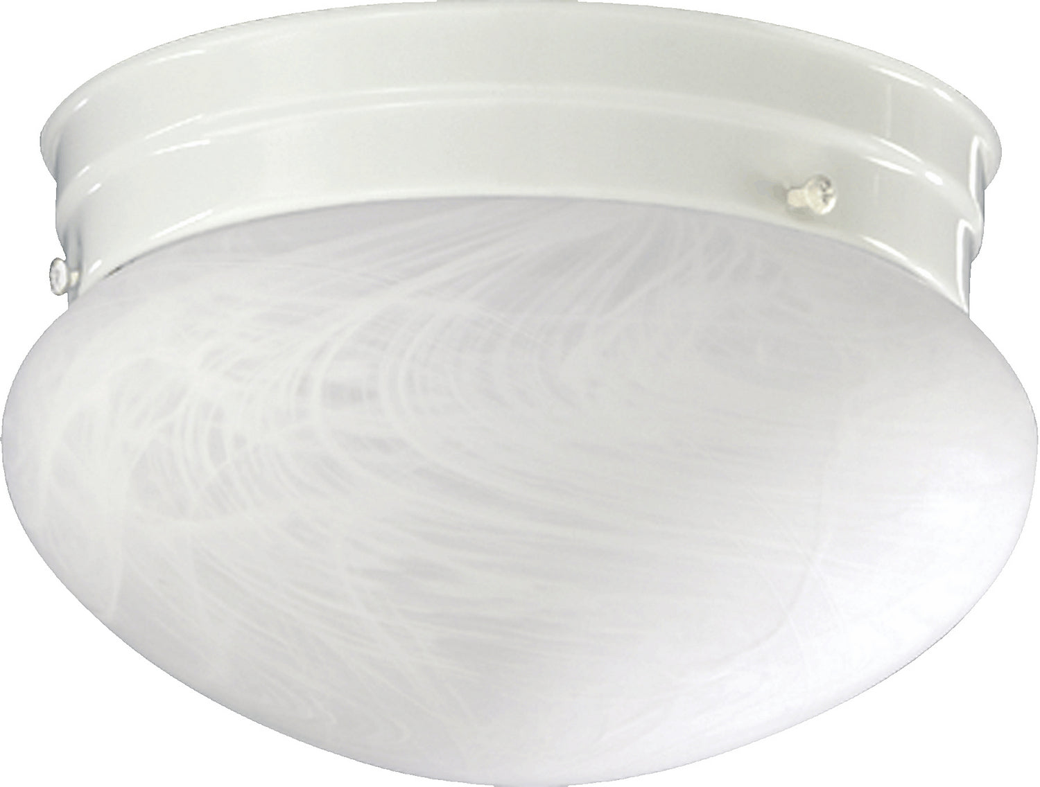 Faux Alabaster Mushroom Ceiling Light Fixture - 2-Light White Modern Flush Mount for Bedroom, Living Room & Dining Room