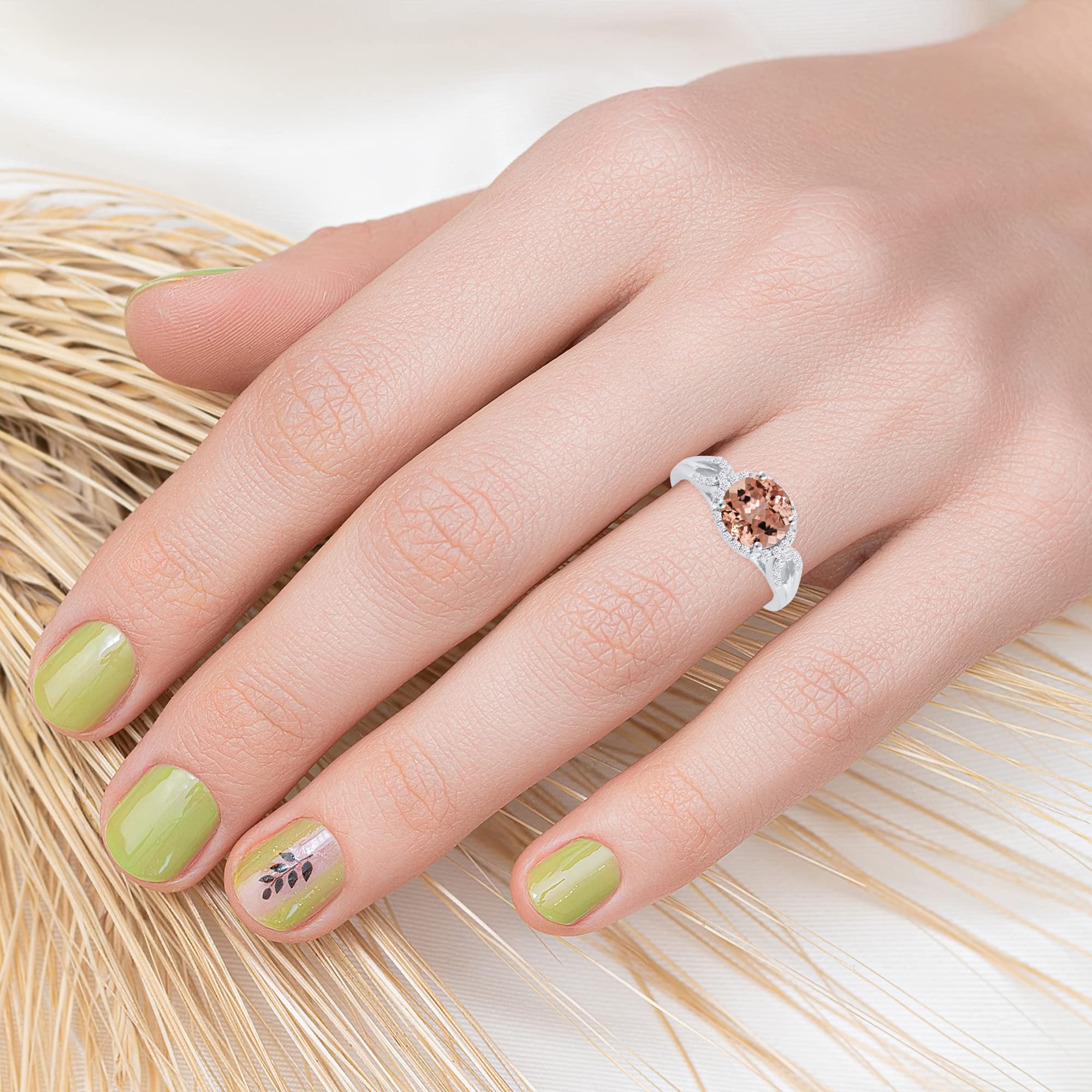 Sterling Silver Gemstone Halo Ring with Created Stones - Perfect for Engagement, Wedding & Anniversary Gifts