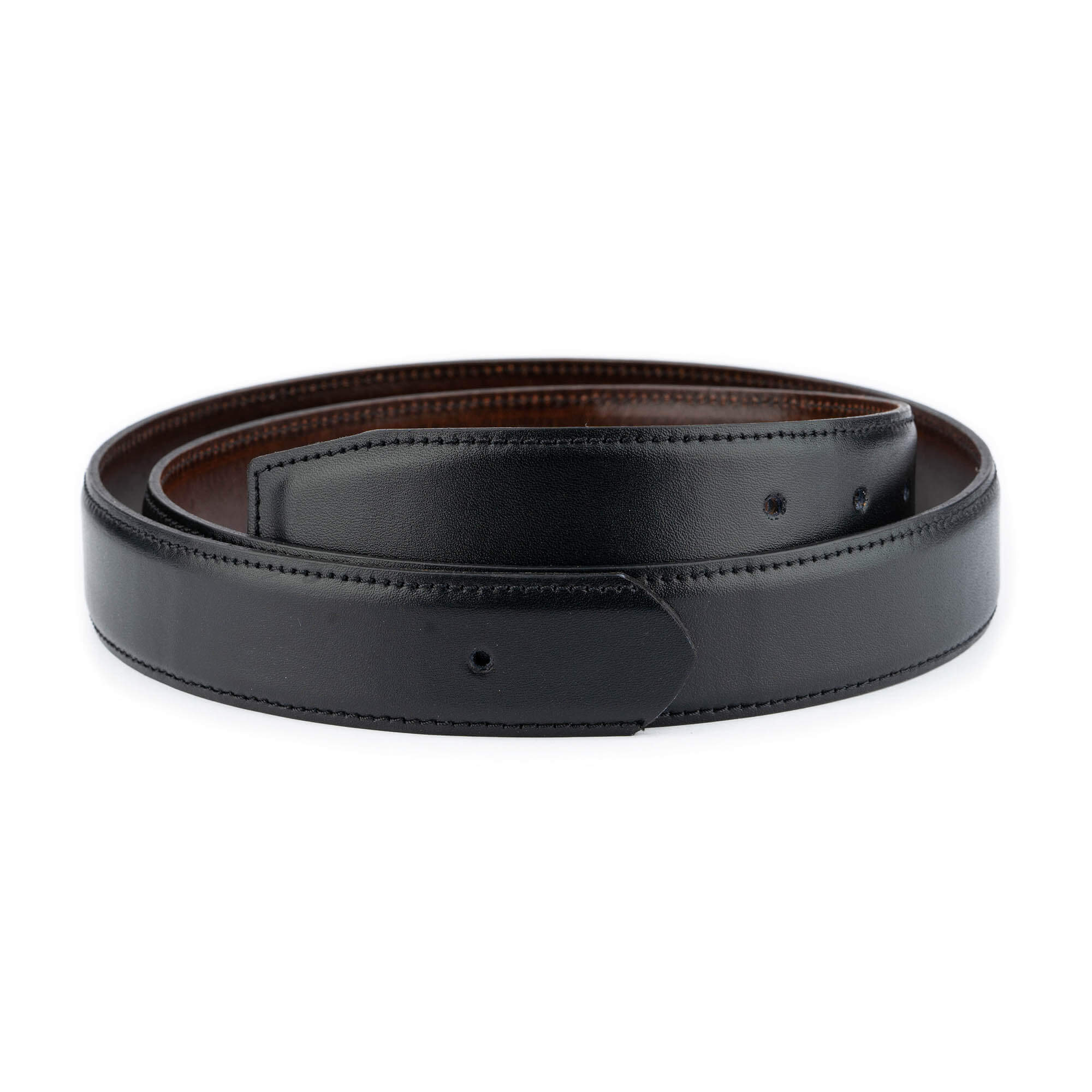 High-Quality 3.5cm Reversible Black & Brown Leather Belt Strap for Montblanc Buckles Replacement - Perfect for Business, Casual & Formal Wear