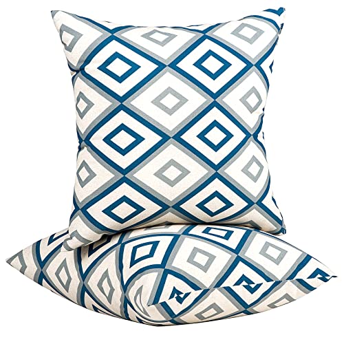 Rhombus White With Blue