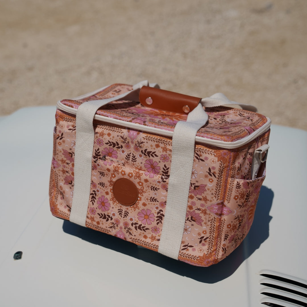 Boho Style Insulated Cooler Bag for Beach Picnics, Camping & Outdoor Adventures - Lightweight & Leakproof
