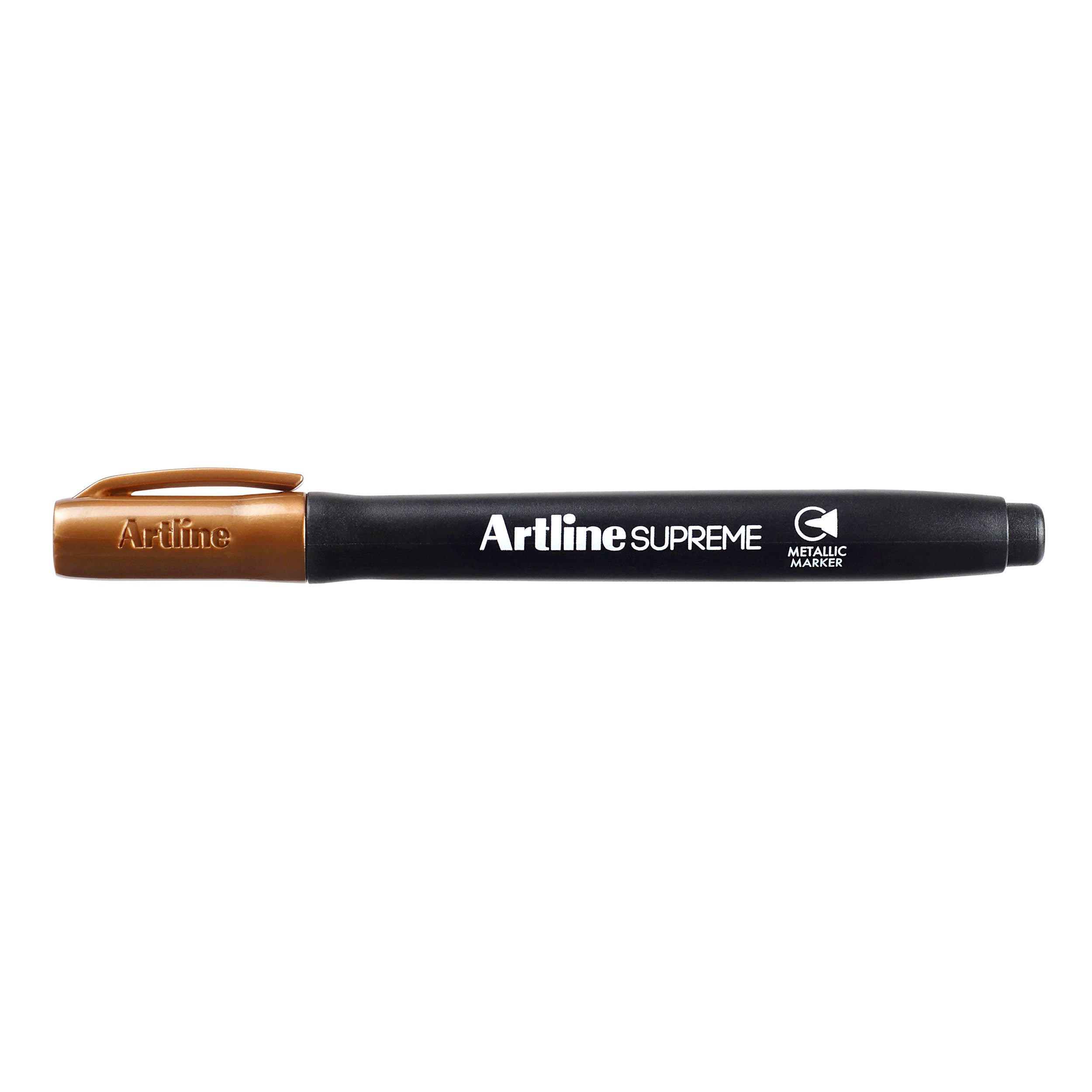 Artline Supreme Metallic Marker Bronze - 12 Pack of Premium Metallic Markers for Scrapbooking, Card Making & DIY Crafts - Vibrant Bronze Ink for Professional Art Projects