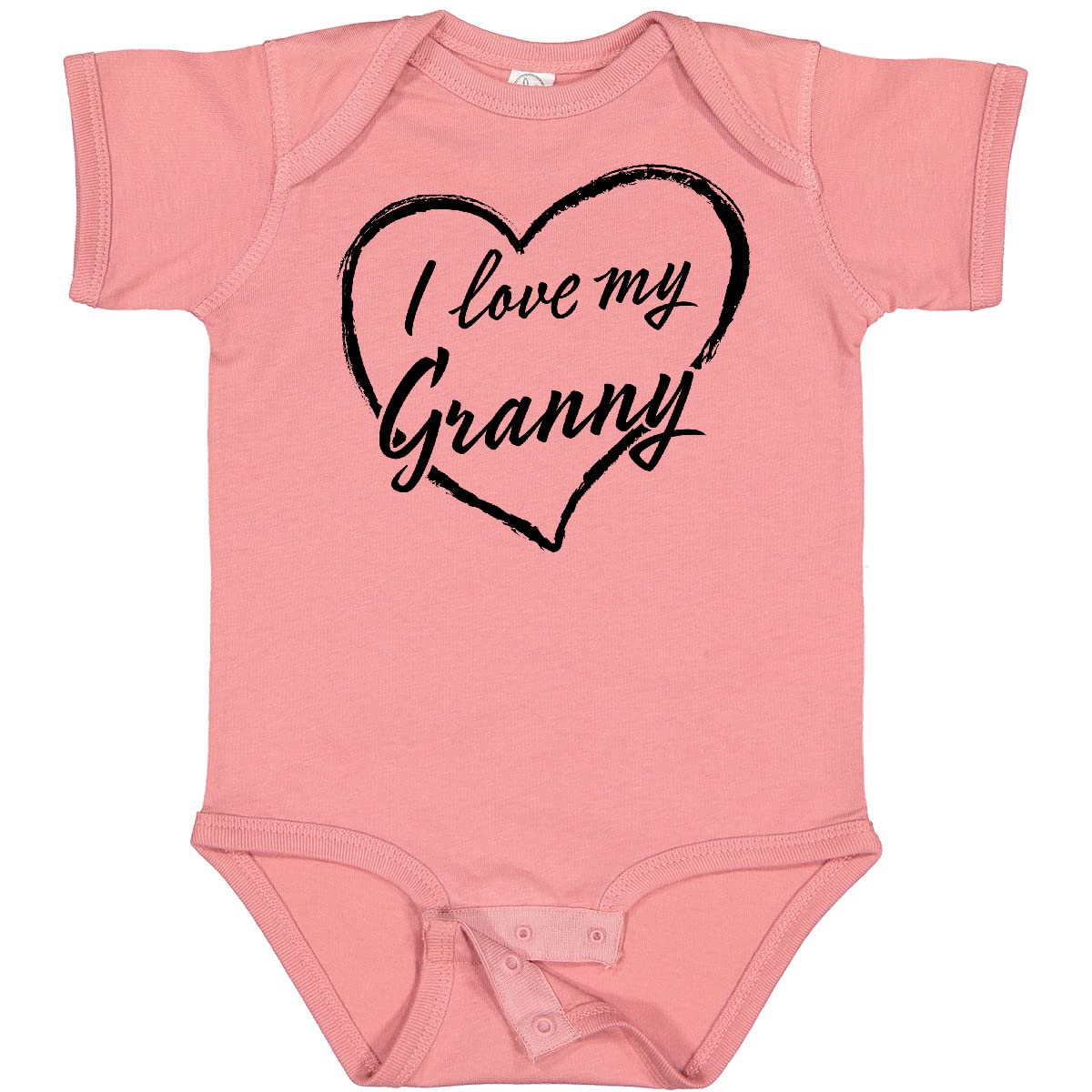 Inktastic I Love My Granny Black Chalk Heart Baby Bodysuit - Cute Infant Outfit for Grandparents Day, Family Photos & Special Occasions