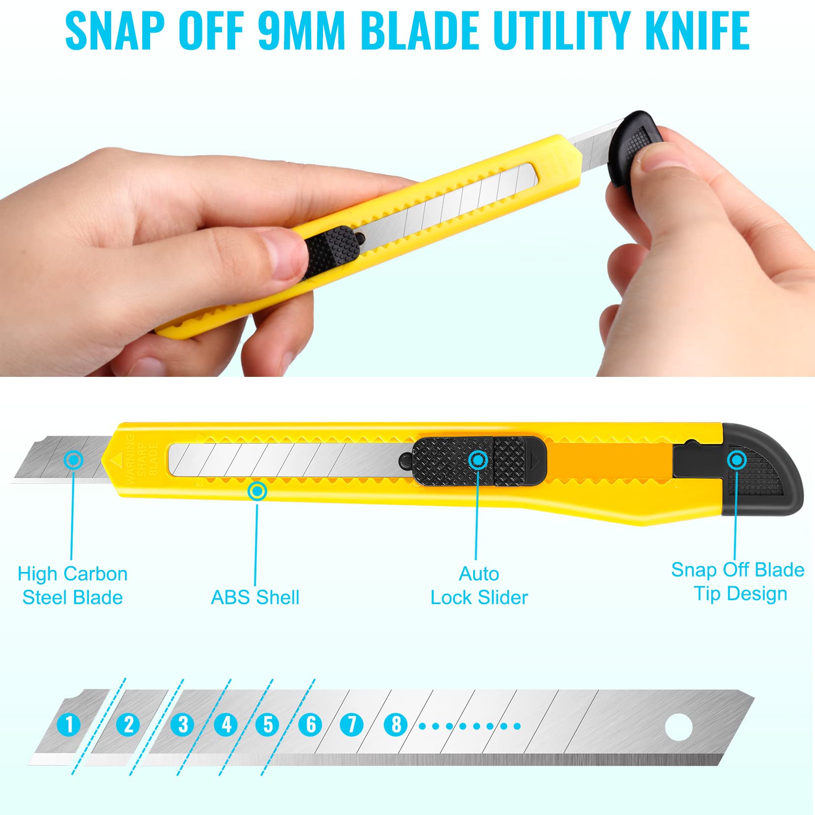 DIYSELF Exacto Knife Set - 2 Precision Craft Knives with 40 Replacement Blades | Hobby Knife Kit for Scrapbooking, Stencil Cutting, Fondant Decorating & Paper Art | Perfect for DIY Projects, Model Making & Art Carving