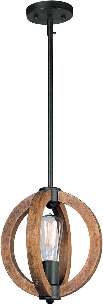 10W Bodega Bay 1-Light Pendant Light Fixture in Anthracite Finish - Perfect for Kitchen Island, Dining Room, or Entryway Lighting