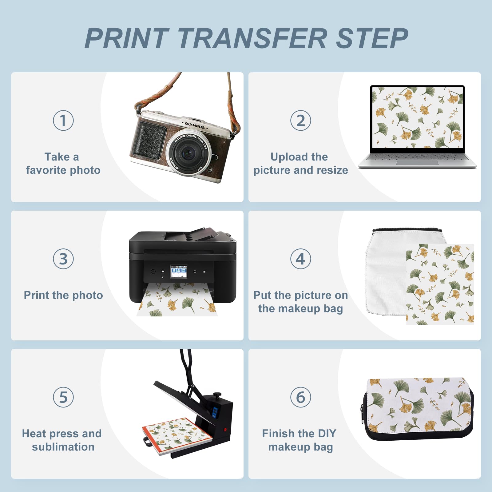 4Pcs Sublimation Makeup Bags Bulk - DIY Heat Transfer Cosmetic & Toiletry Bags with Zipper for Women - Perfect for Travel, Gifts & Craft Projects