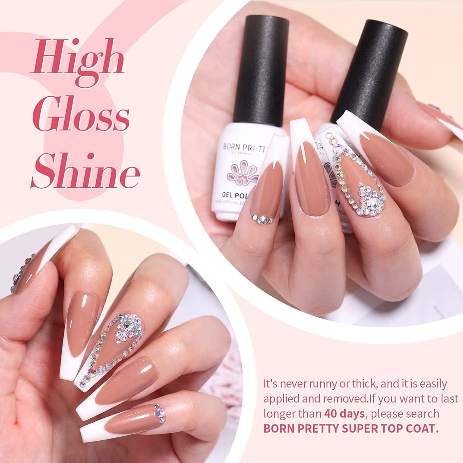 15pcs All-in-One Gel Nail Starter Kit with 48W LED Nail Lamp - Professional Nail Art Tools for Home & Salon Manicure & Pedicure