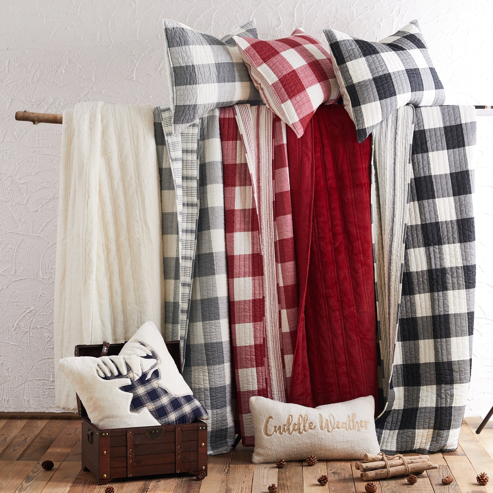Premium Camden Quilt Set - Soft & Breathable Bedding for All Seasons - Queen/King Size - Perfect for Cozy Nights & Guest Rooms