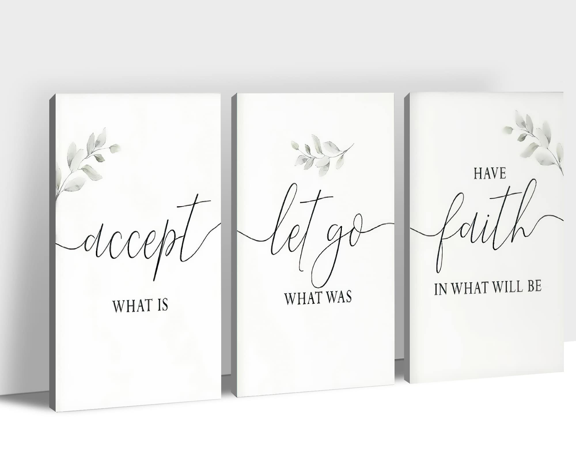 TIMUBA Motivational Wall Art Set - 3 Piece Inspirational Quote Canvas Prints (24x36 Inches Each) for Office & Home Decor, Ready to Hang Framed Artwork - Perfect for Workplace, Living Room & Bedroom Wall Decoration