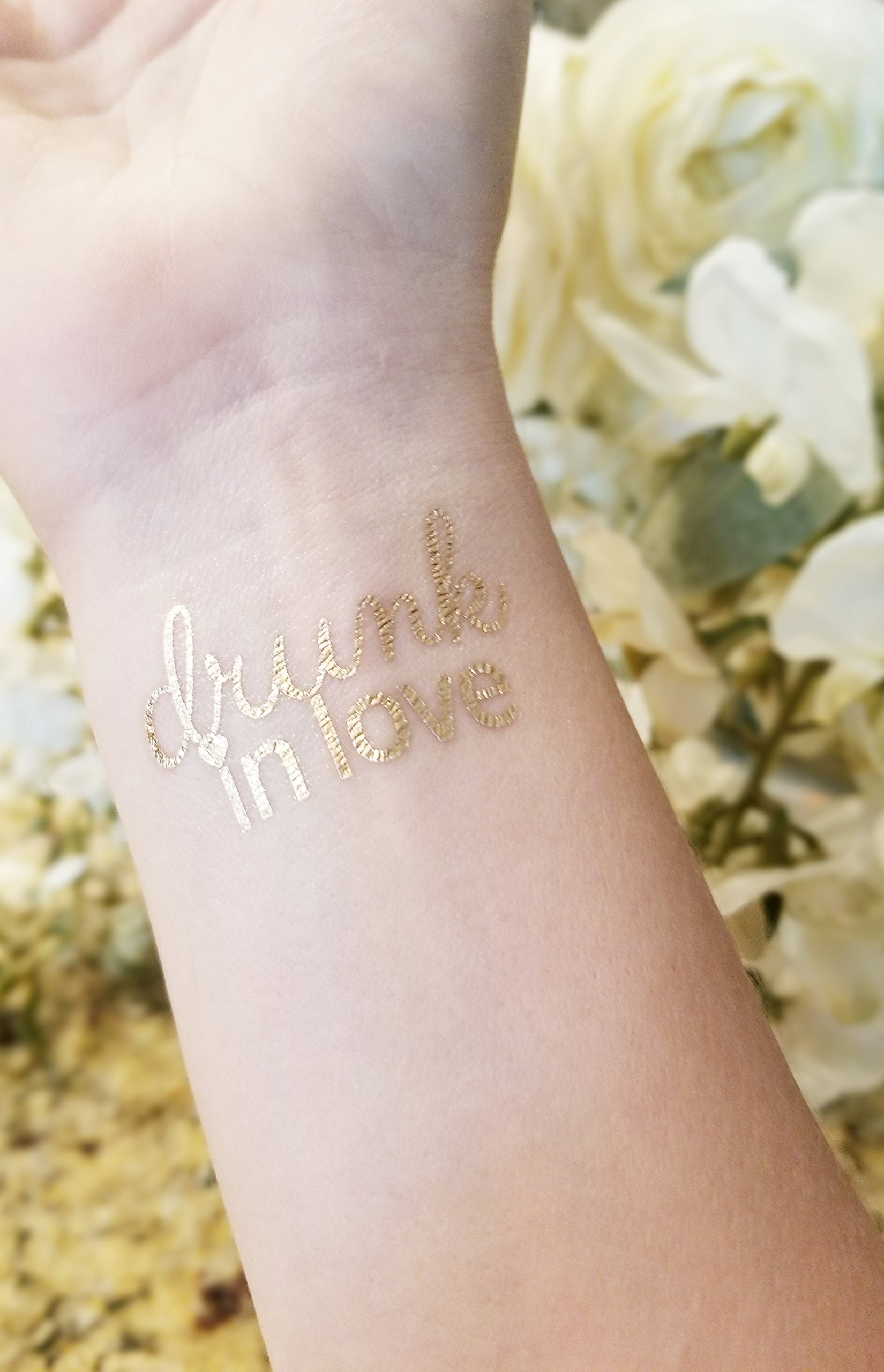 Drunk In Love Bachelorette Party Temporary Tattoos - Fun Hen Night Accessories for Bridal Showers & Girls Night Out