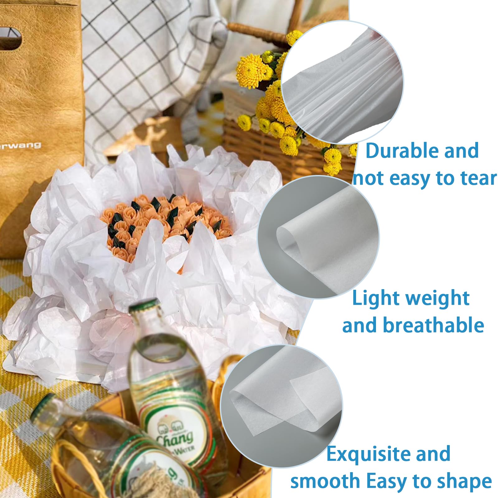 200 Pcs Acid-Free Archival Tissue Paper - 24 x 36 Inches, White, Unbuffered, for Safe Storage of Clothes, Textiles, Jewelry & Gift Wrapping - Perfect for Wedding Presents, Museum Archiving & Delicate Fabric Protection