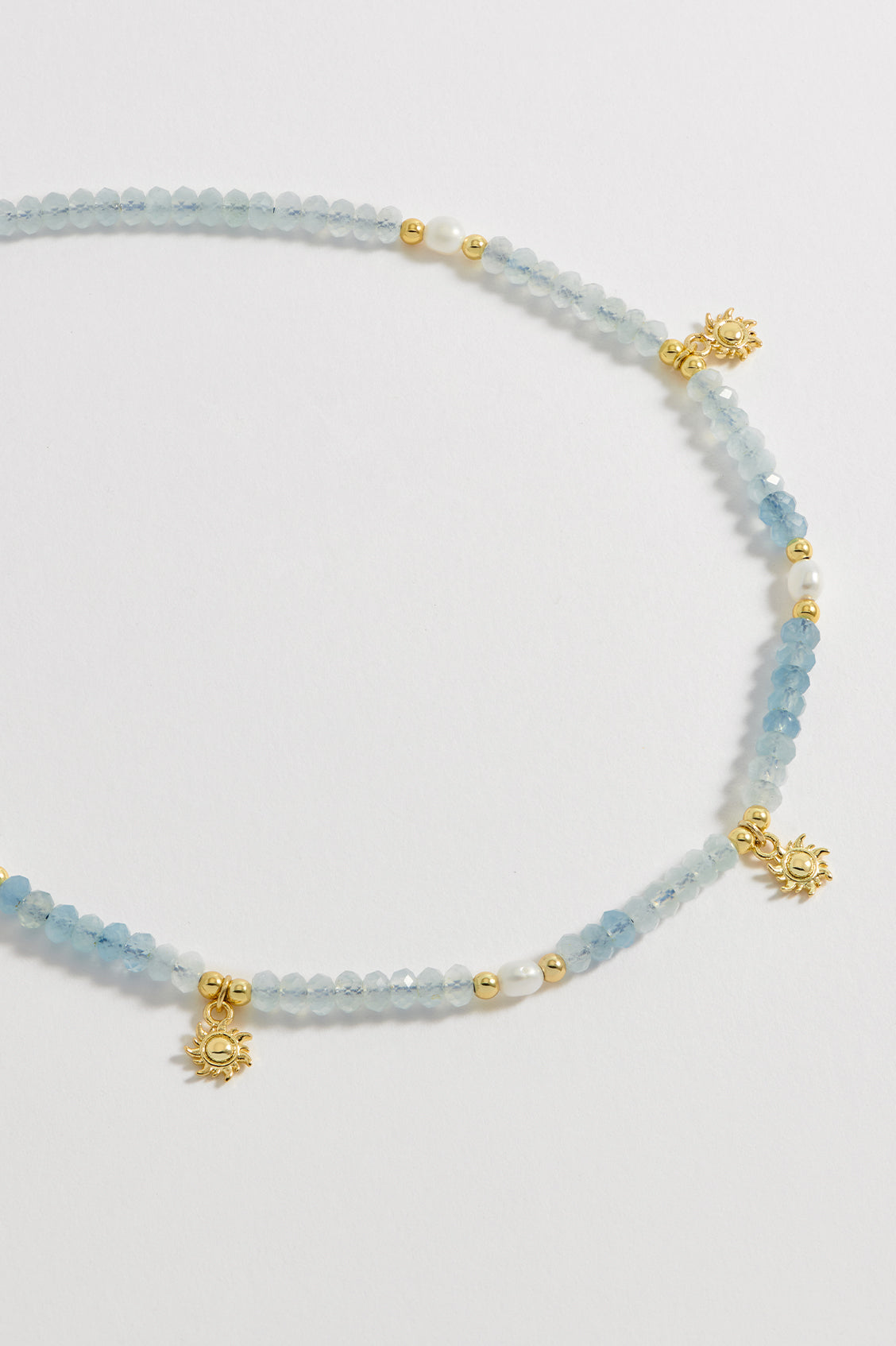 Pearl Gemstone Sun Necklace - Elegant Bohemian Jewelry for Women | Perfect for Beach Vacations, Summer Outfits & Boho Fashion