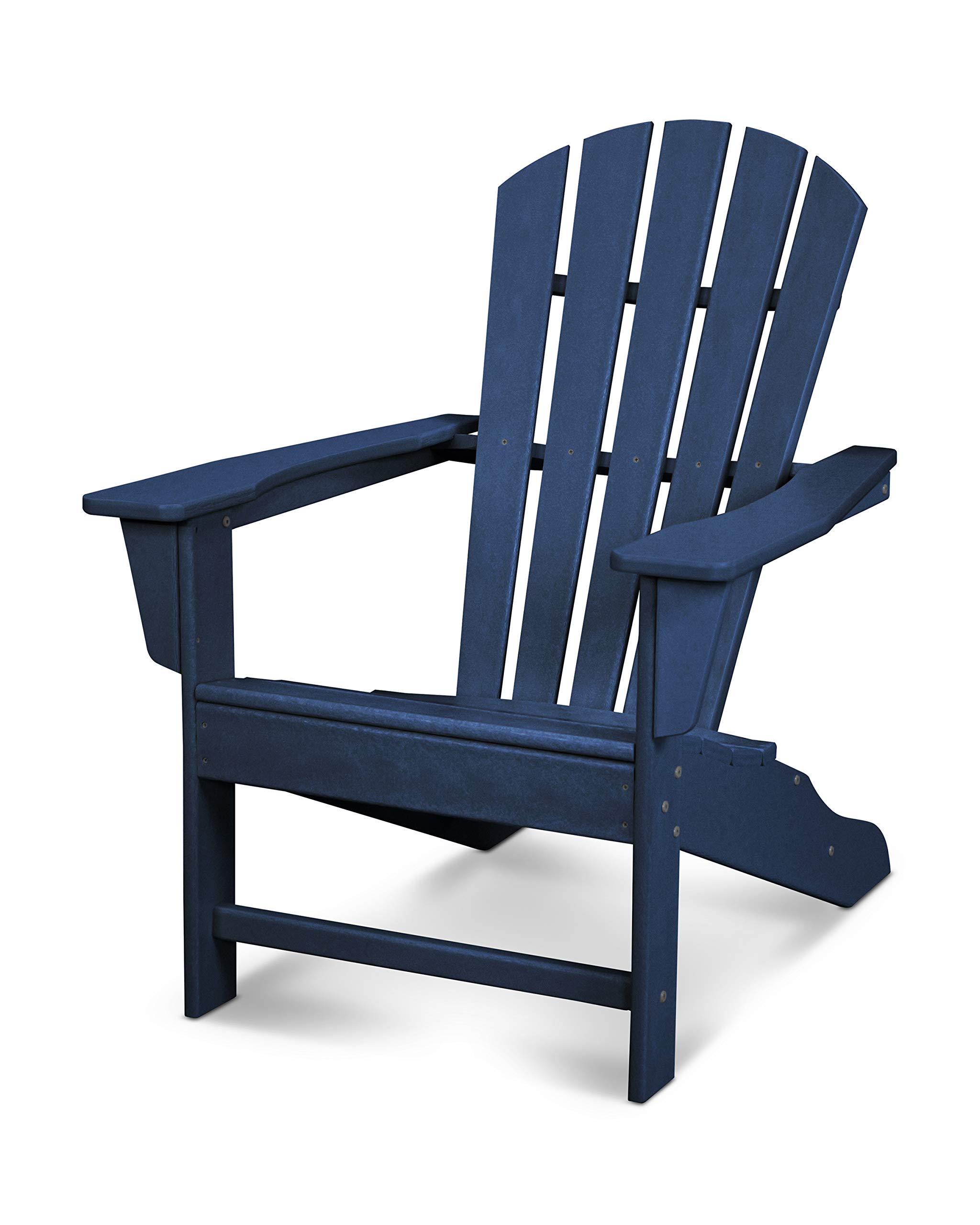 POLYWOOD® Classic Adirondack Chair in Navy Blue - Durable Outdoor Furniture for Patio, Garden, and Poolside Relaxation