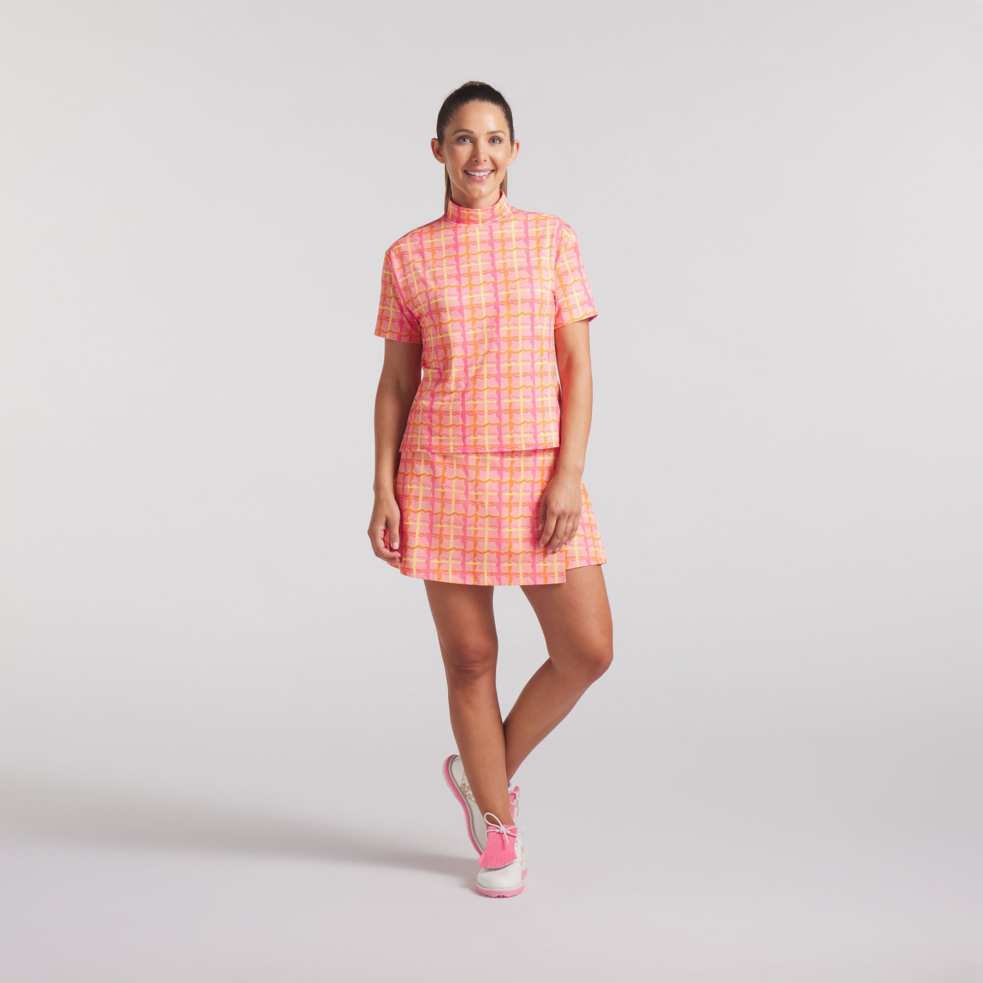 Puma x Dani Dazey Women's CLOUDSPUN Mock Neck Golf Polo Shirt - Breathable & Stylish for Golf, Tennis & Casual Wear