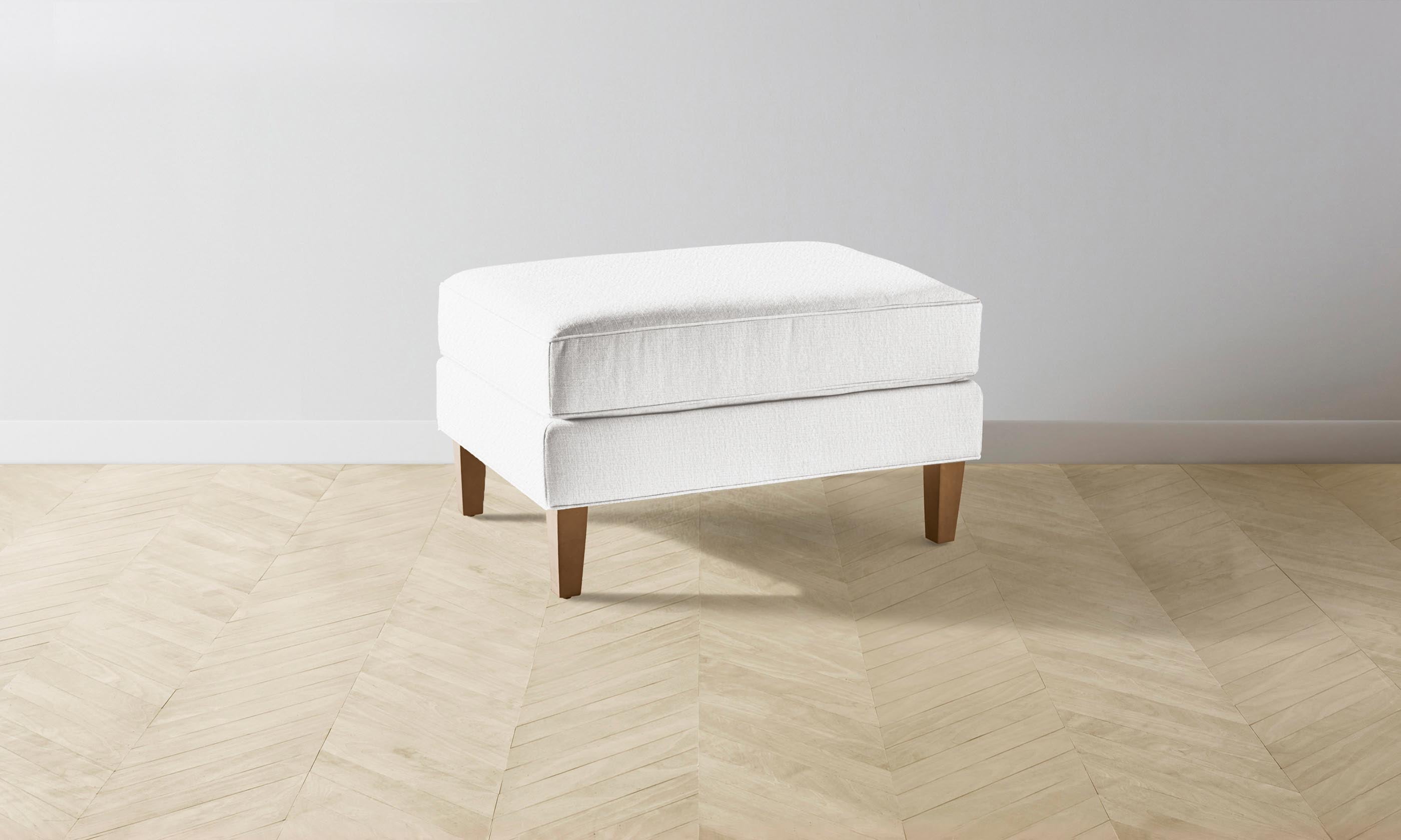 The Crosby Ottoman - Performance Bouclé Polar Fabric, Modern Round Footstool with Storage, Soft & Durable Accent Chair for Living Room, Bedroom, or Nursery - Perfect for Relaxing, Reading, or Extra Seating